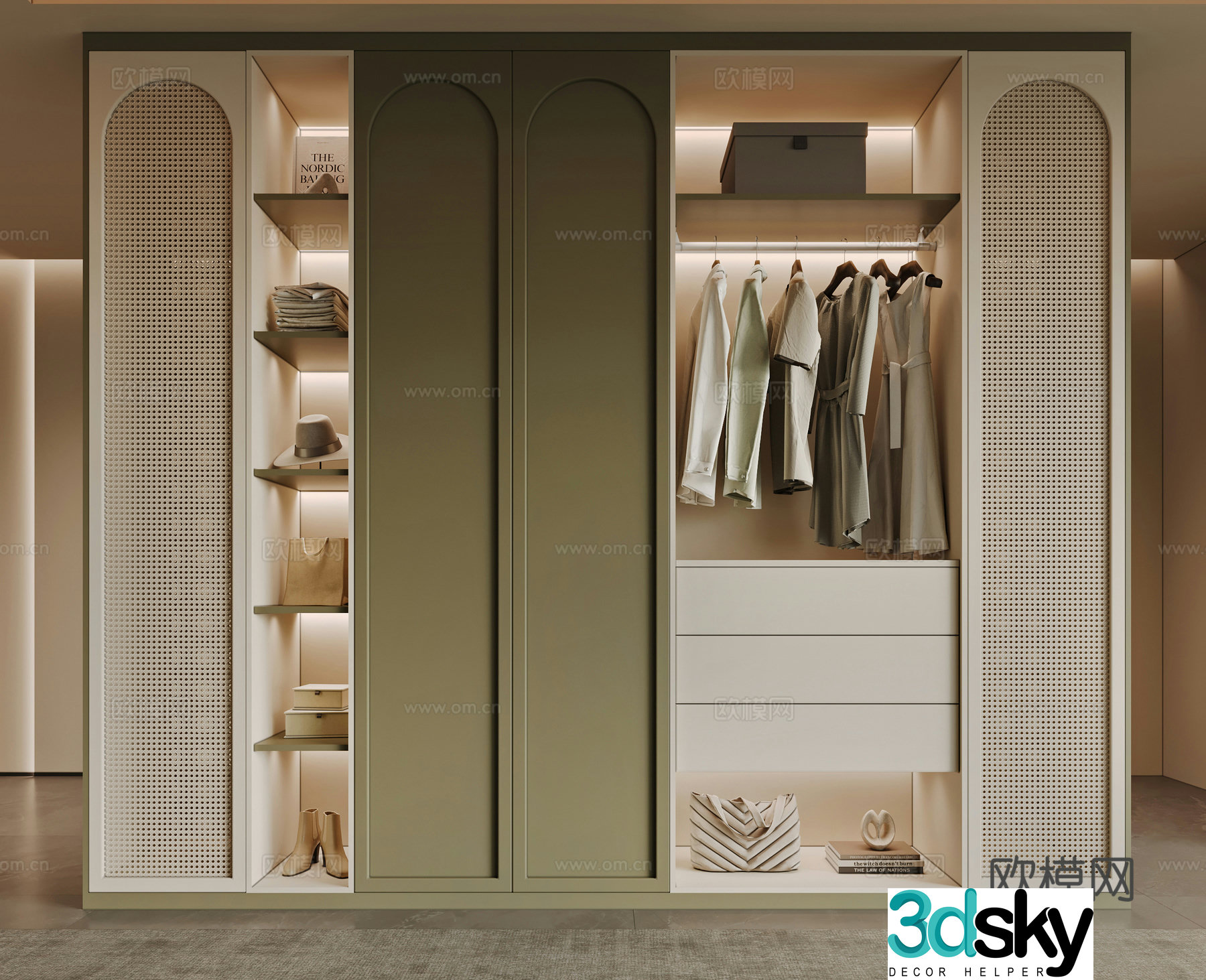 French wardrobe 3d model