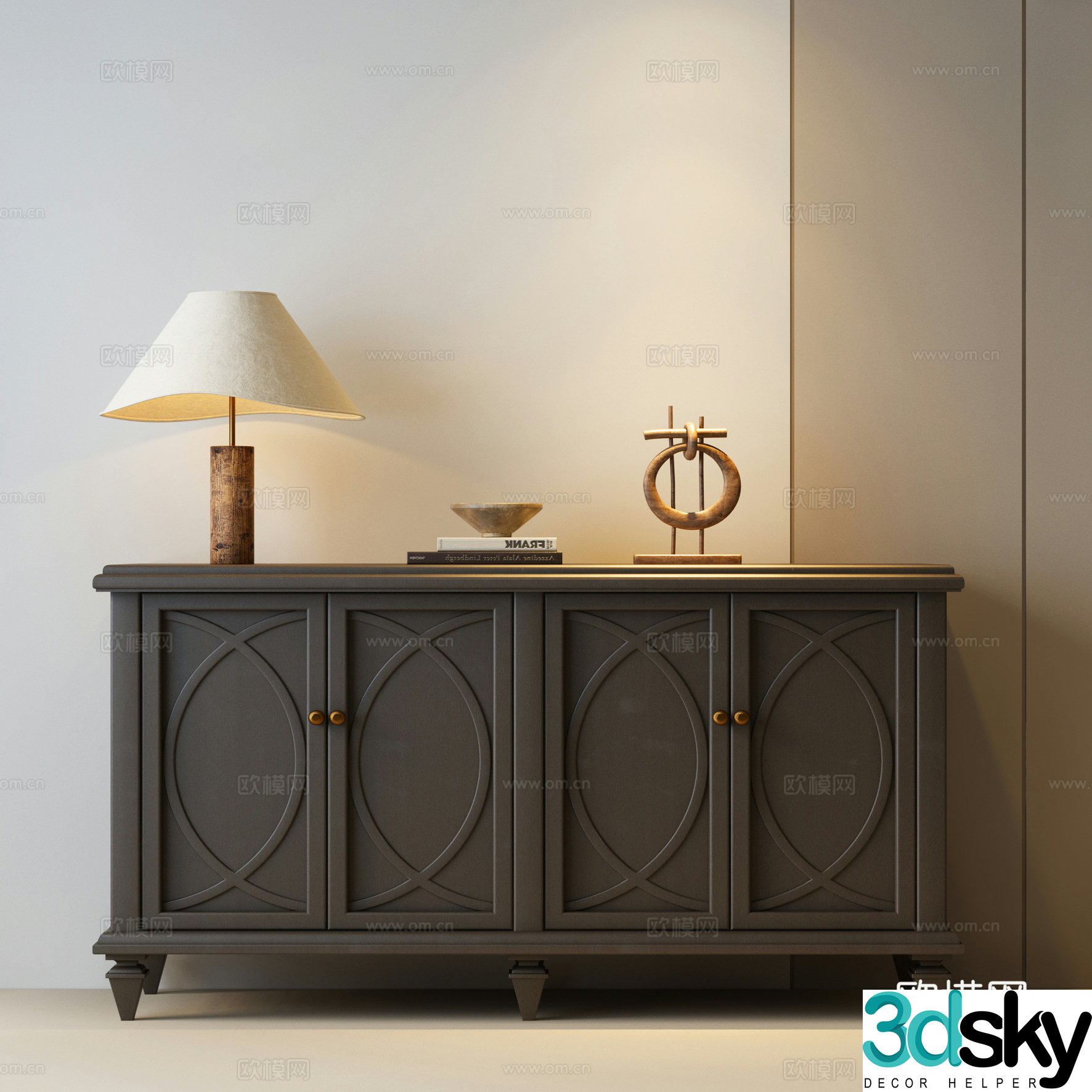 American style entrance cabinet French medieval entrance cabinet American side cabinet American style chest of cabinet 3D model