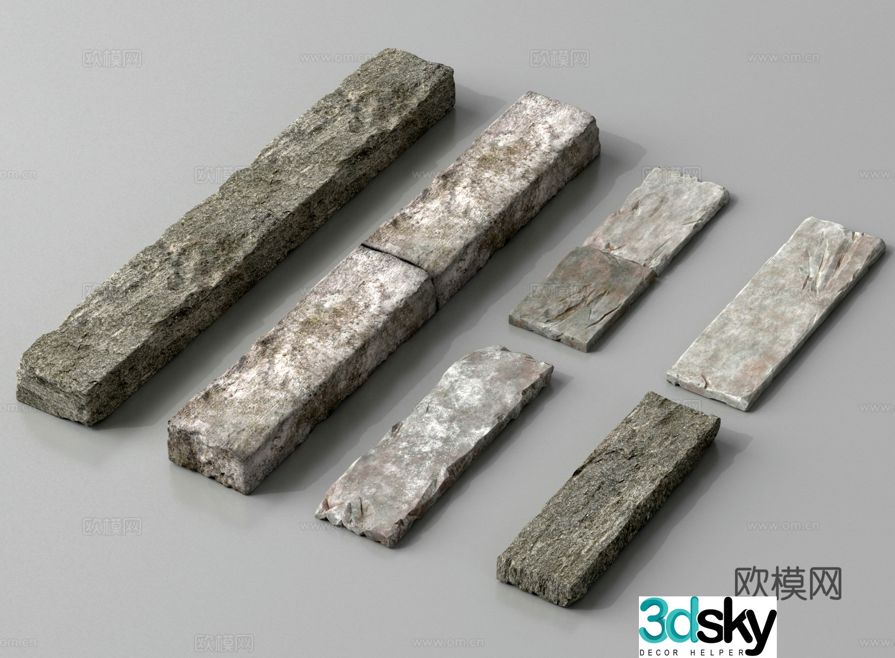 Landscape stone block stone stone stool stone stool outdoor stone stool stone 3d model