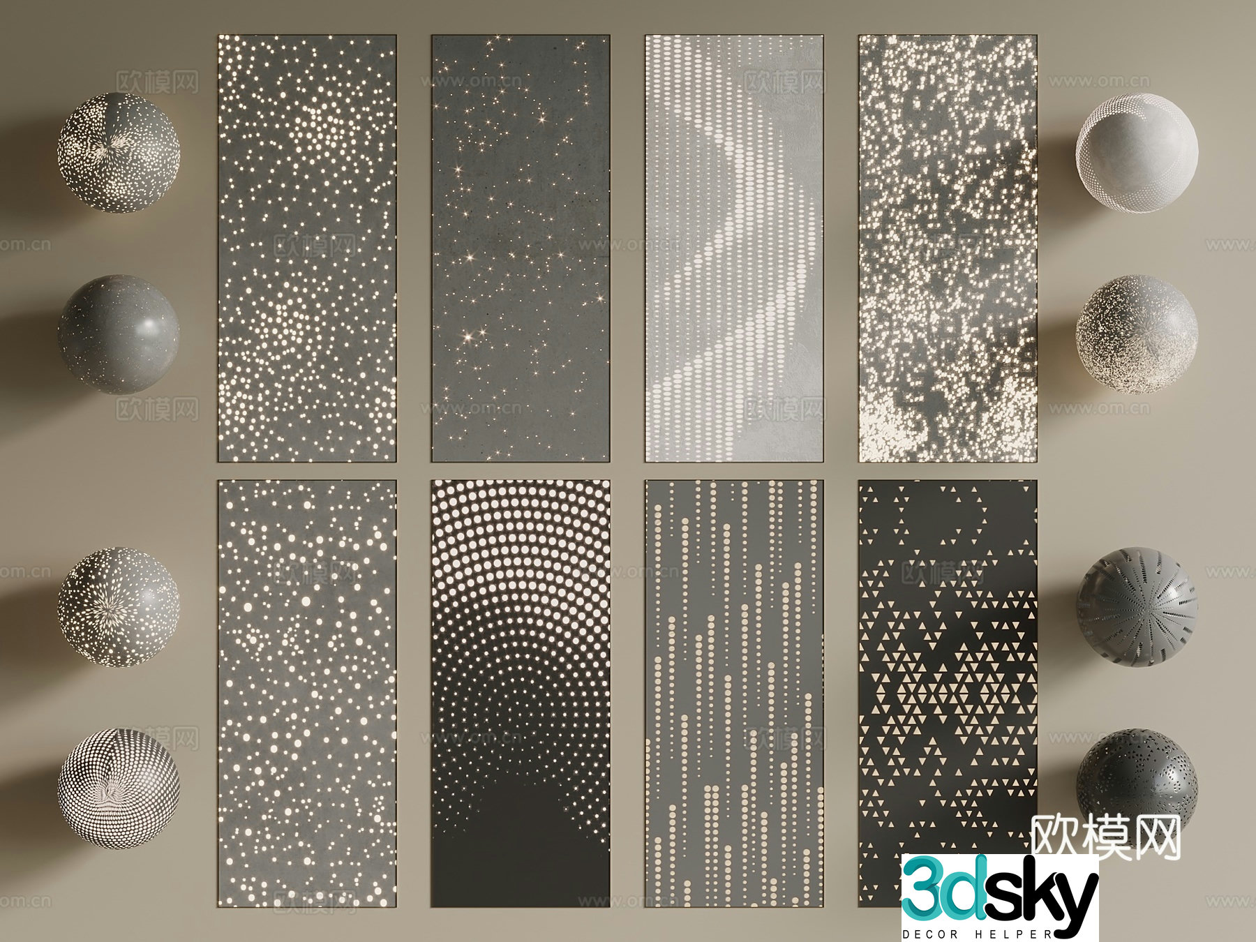 Italian Light Luxury Punching Plate Punching Plate Transparent Plate 3D Model