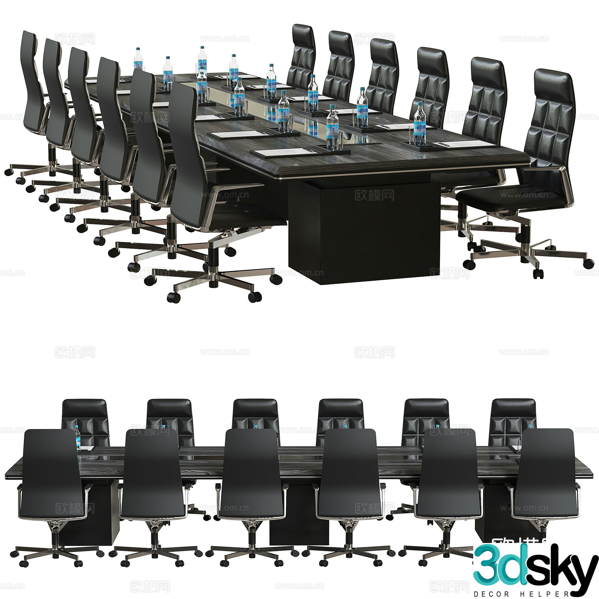 Modern Italian conference table 3d model