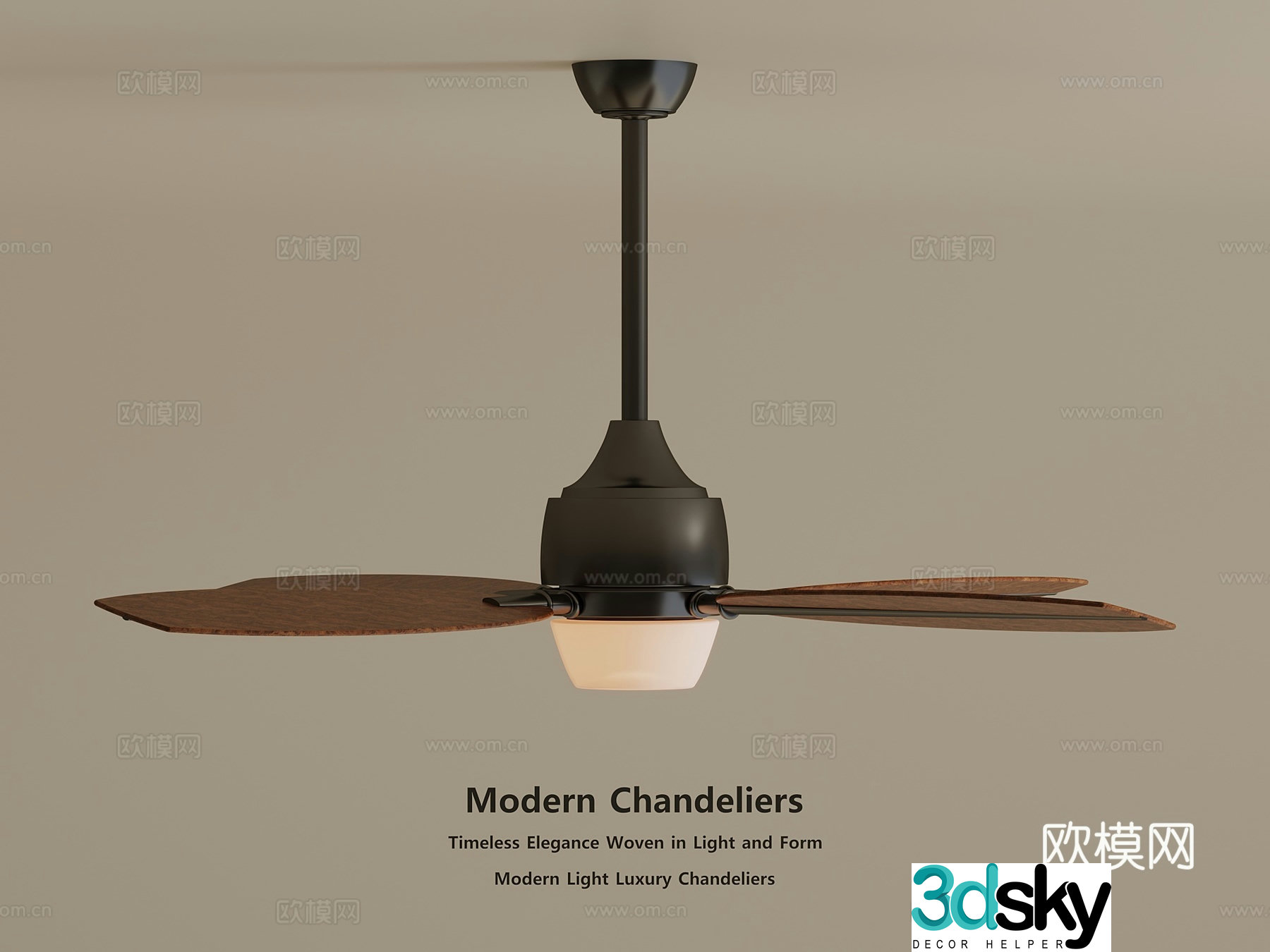 Middle Italian fan lights fan lights restaurant chandeliers decorative chandeliers art chandeliers 3d model