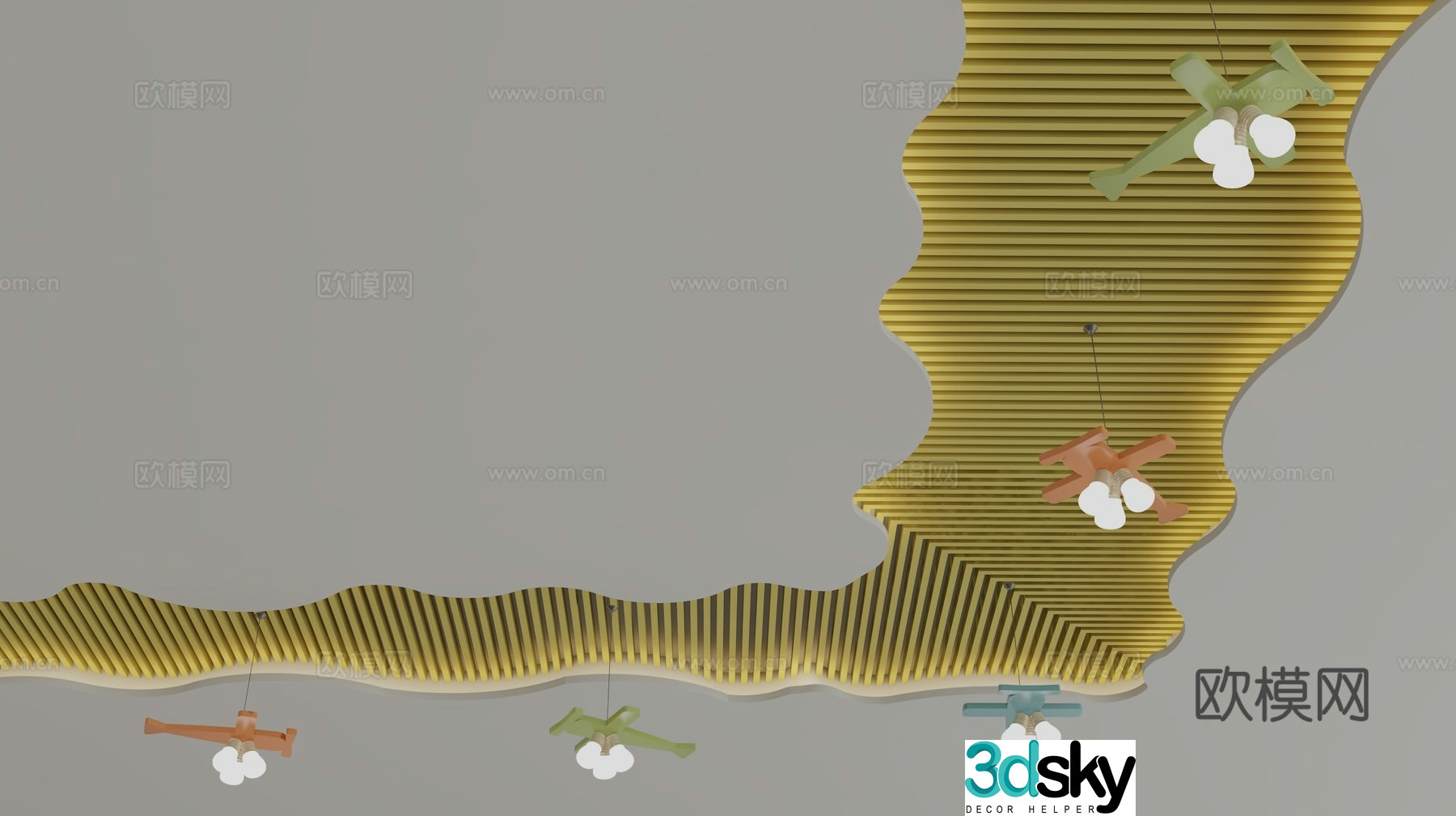 Modern ceiling 3d model