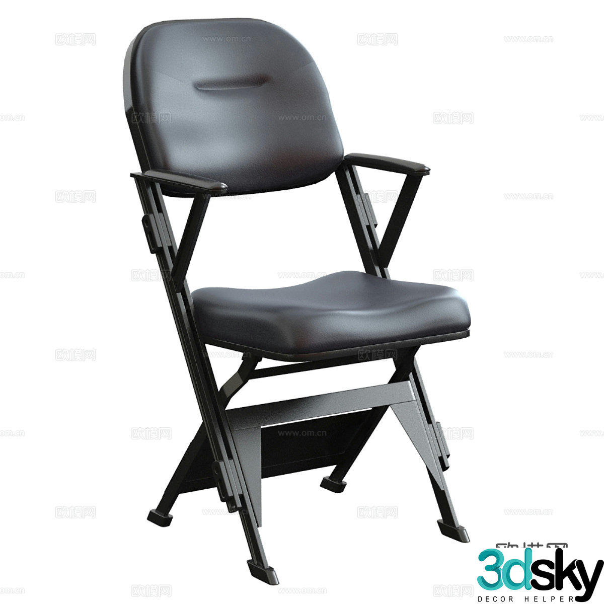 Modern Italian movable folding chair 3d model
