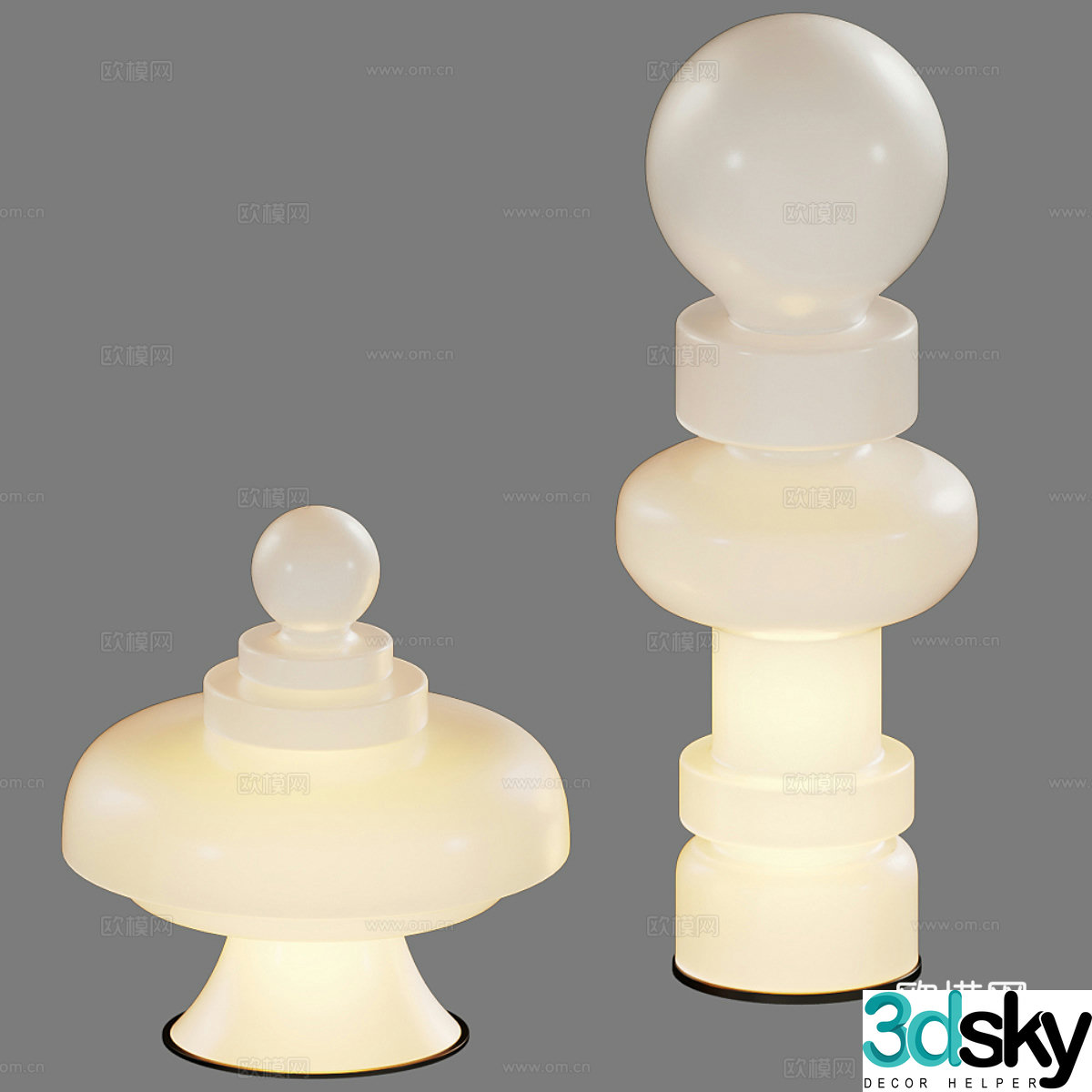 New Chinese style floor lamp 3D model