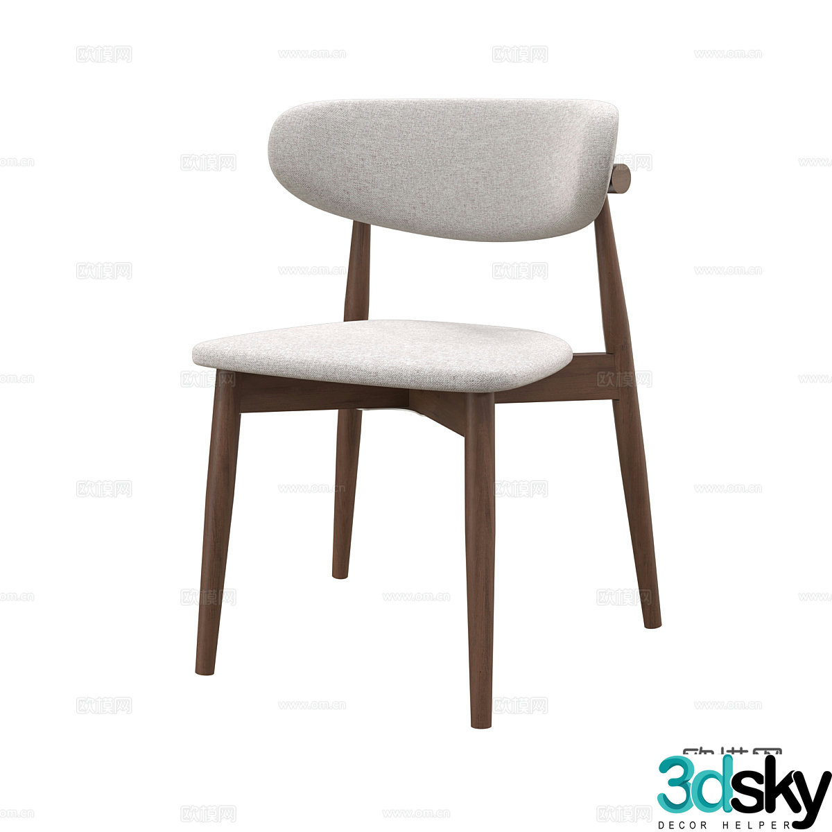 Nordic simple chair chair simple chair casual chair stool 3d model