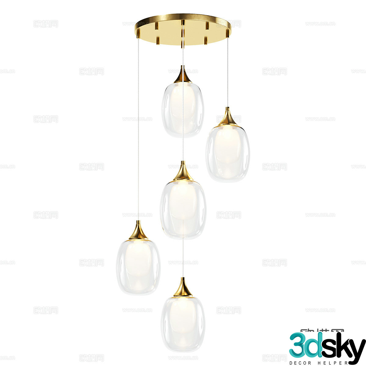Modern simple chandeliers chandeliers simple chandeliers dining chandeliers living room chandeliers light luxury chandeliers 3D model