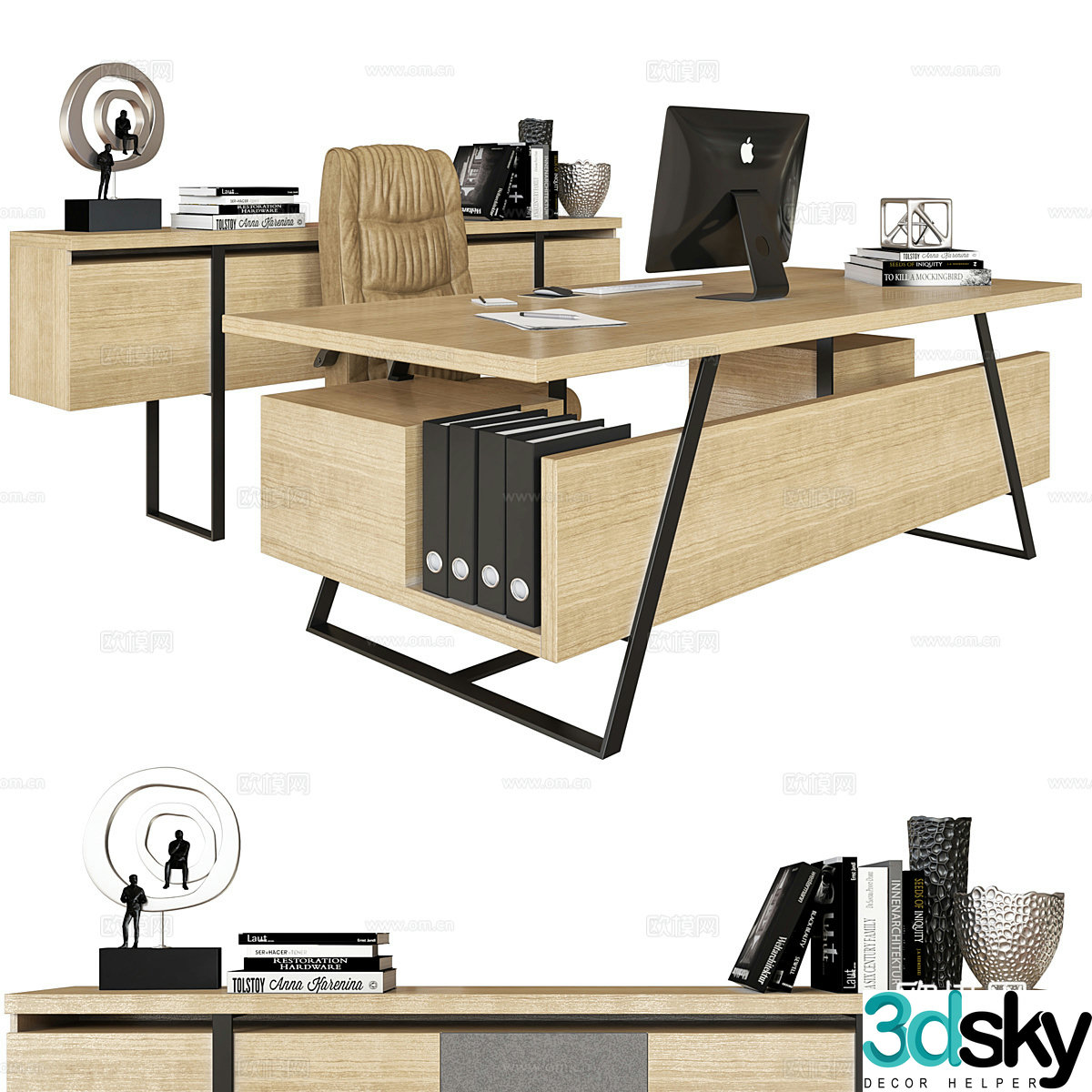 Modern Italian office desk chair 3d model