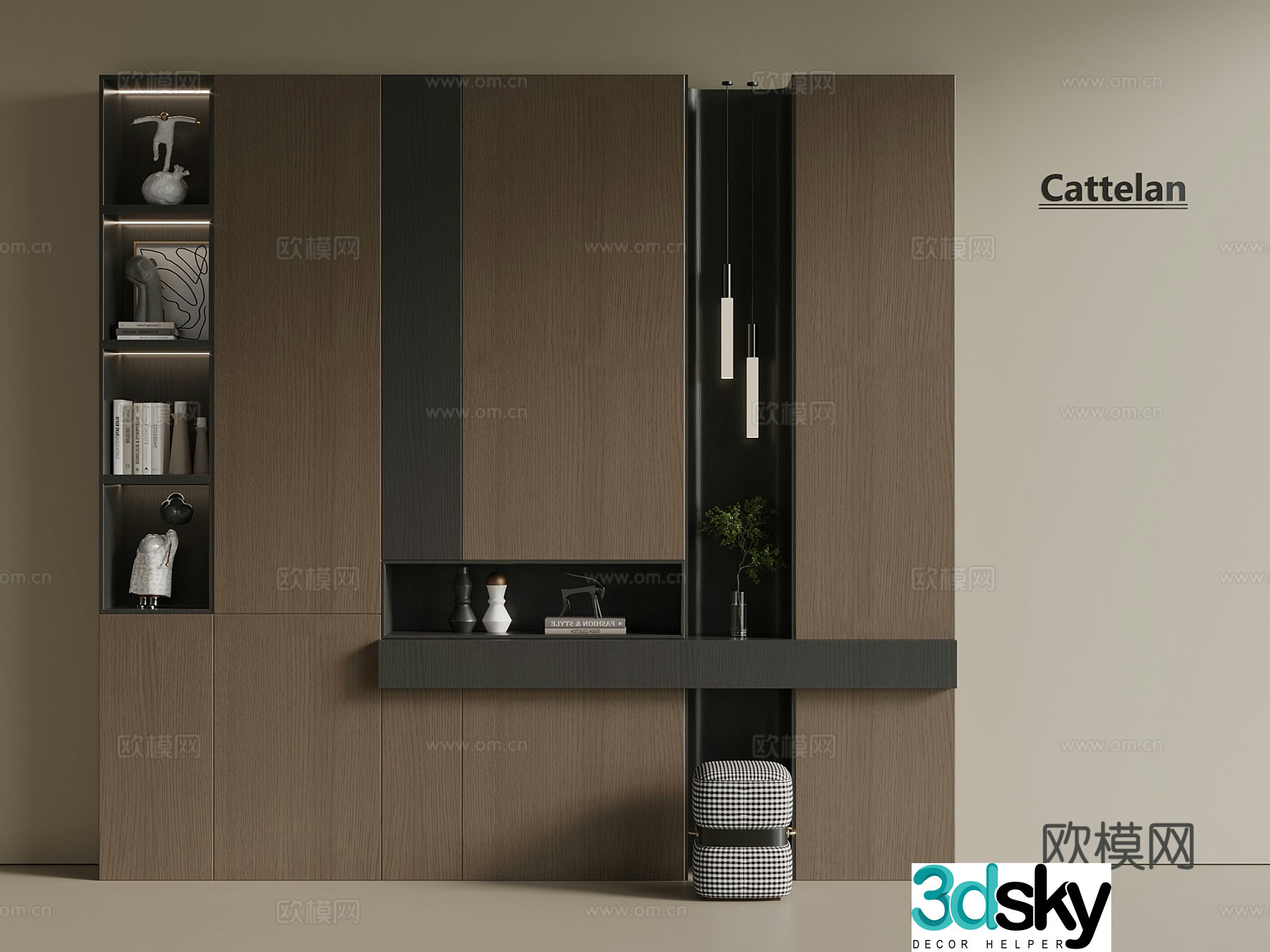 Porch shoe cabinet Porch cabinet 3d model