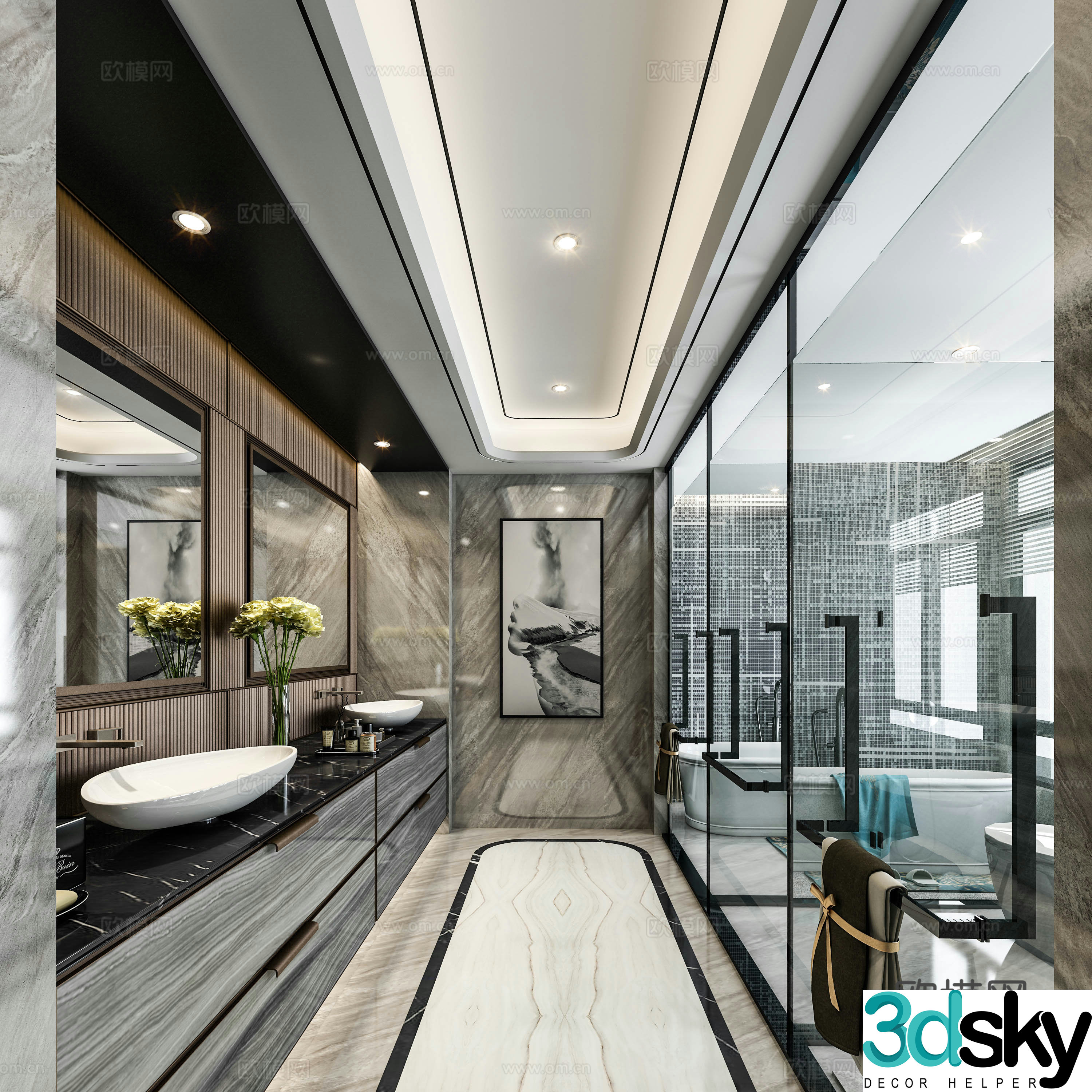 Modern bathroom 3d model
