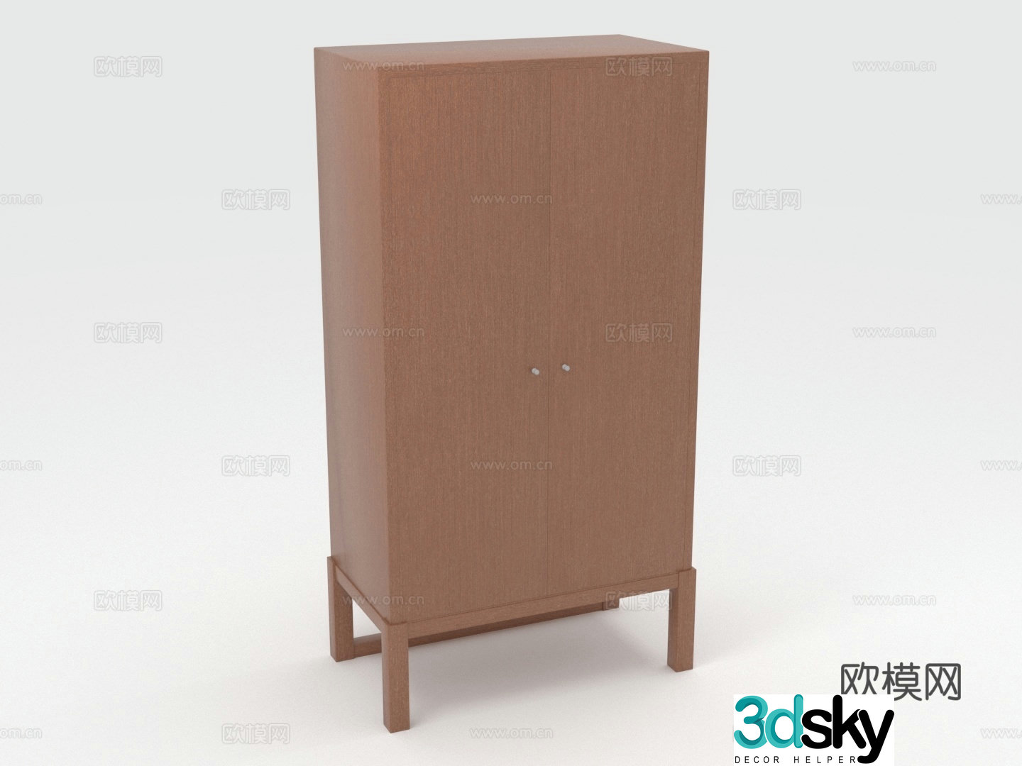 Storage cabinet wooden cabinet vertical cabinet wardrobe cabinet 3d model