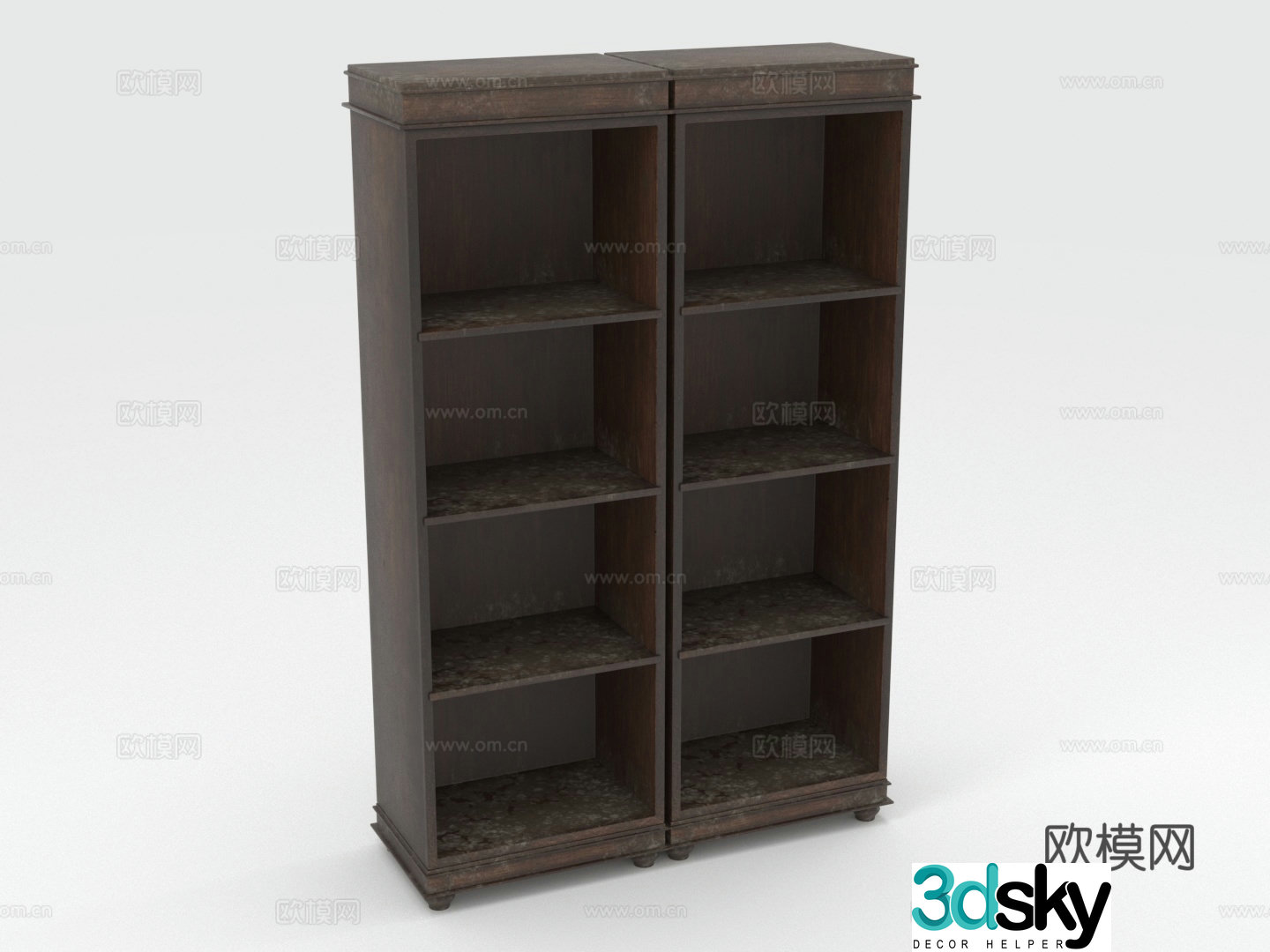 Bookcase Locker Storage cabinet Display cabinet Wooden cabinet Cabinet 3D model