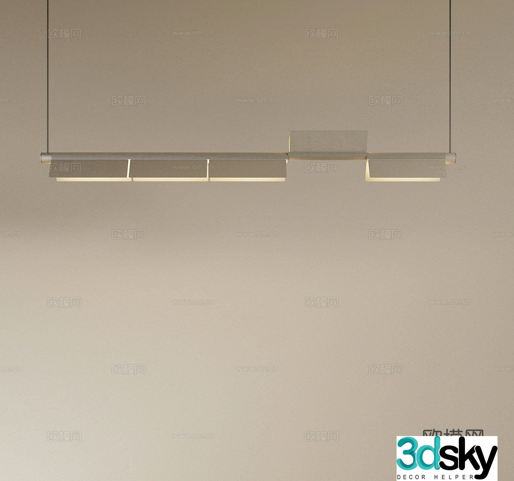 Modern restaurant chandeliers long chandeliers bar chandeliers front desk chandeliers metal chandeliers 3D model