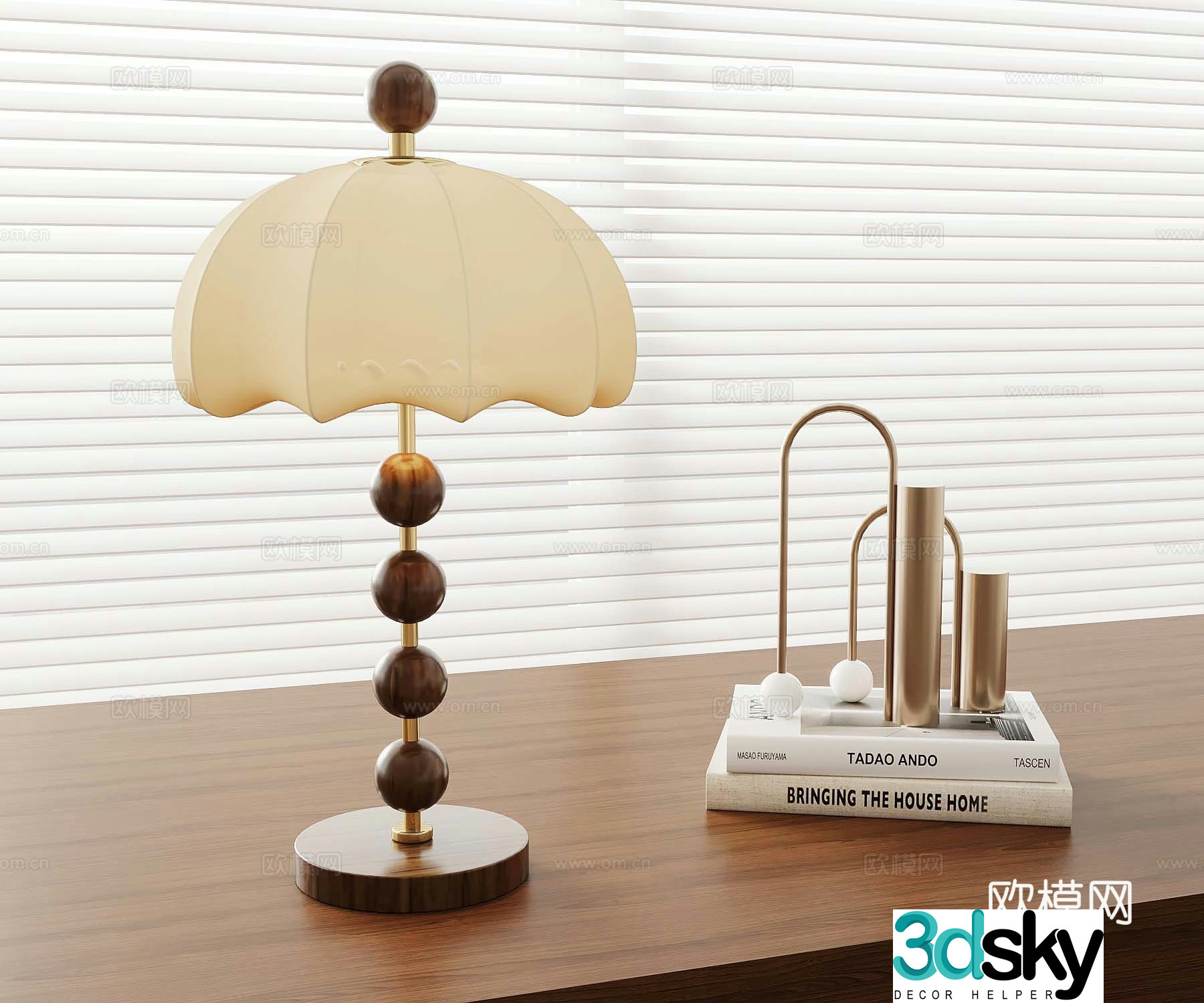 French medieval style table lamp 3d model