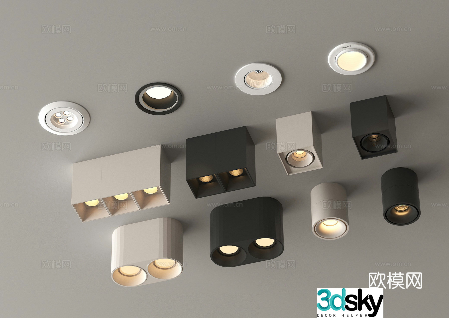 Spotlight Downlight Bulleye Lamp 3D Model