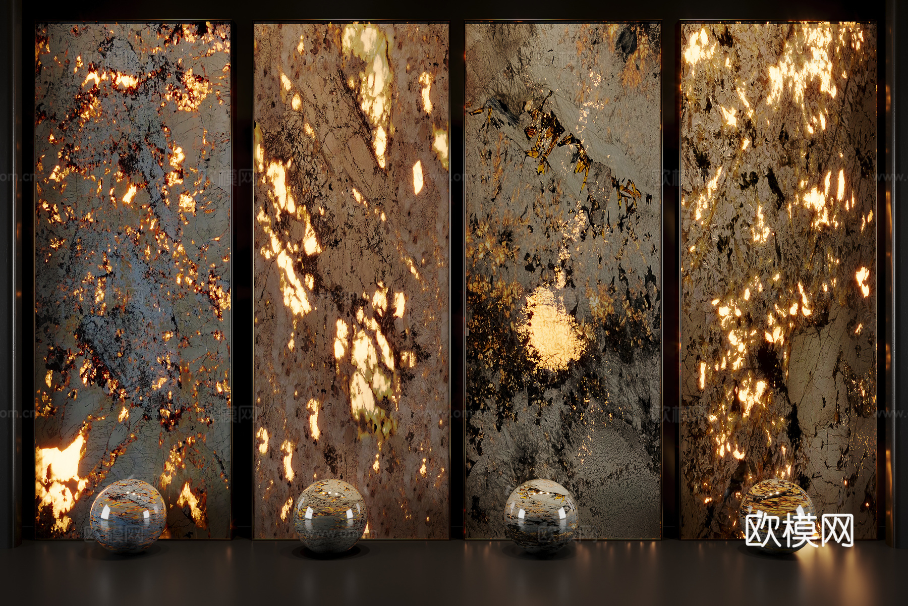 Modern Translucent Stone 3D Model