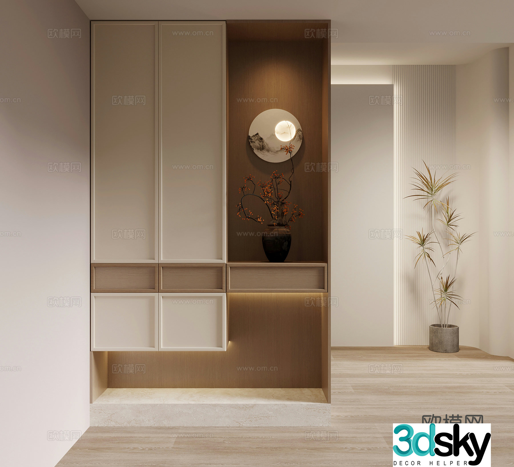 Shoe cabinet medieval style entrance shoe cabinet entrance cabinet 3D model