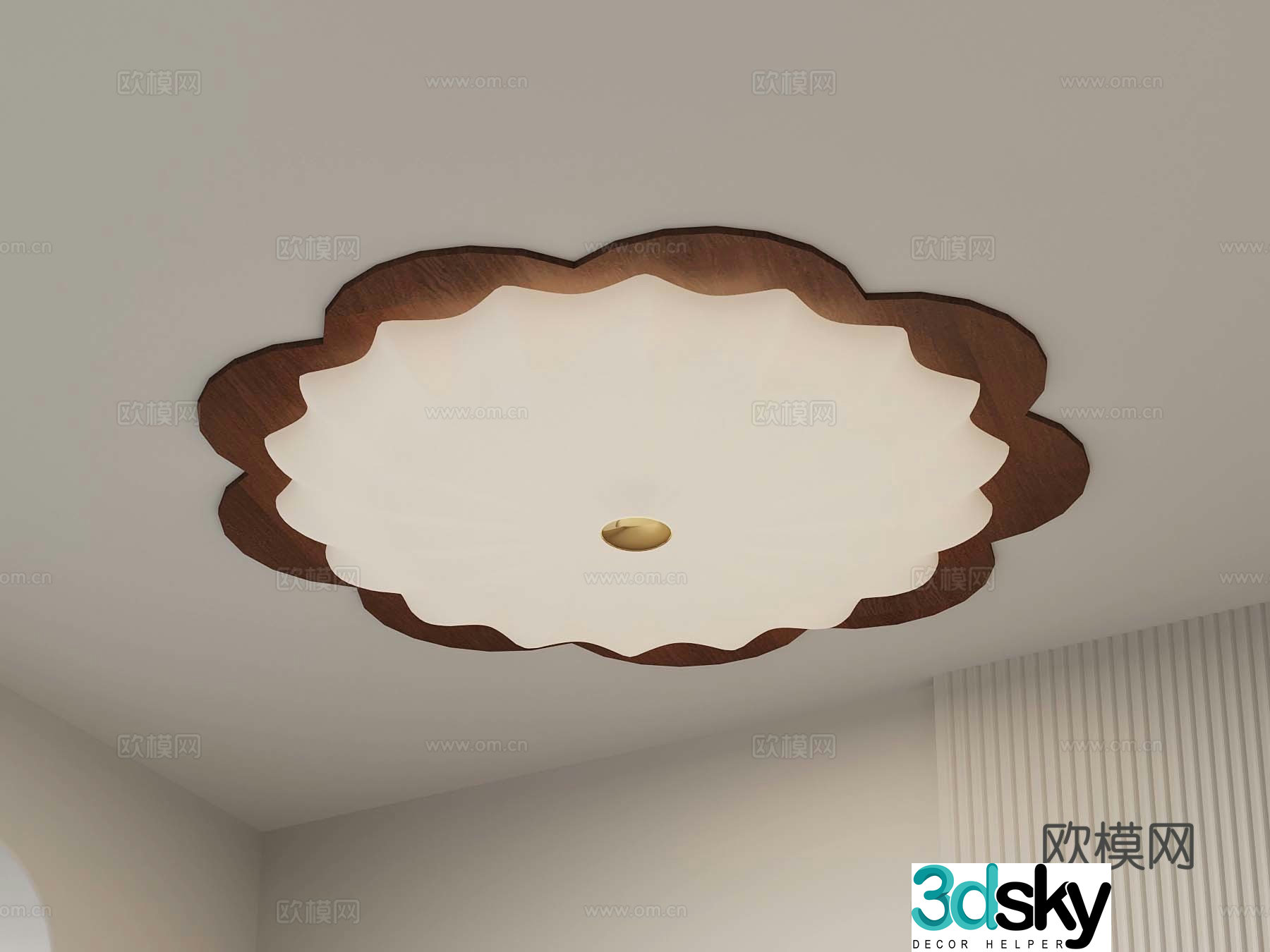 Modern Creamy Ceiling Light Children’s Ceiling Light 3D Model