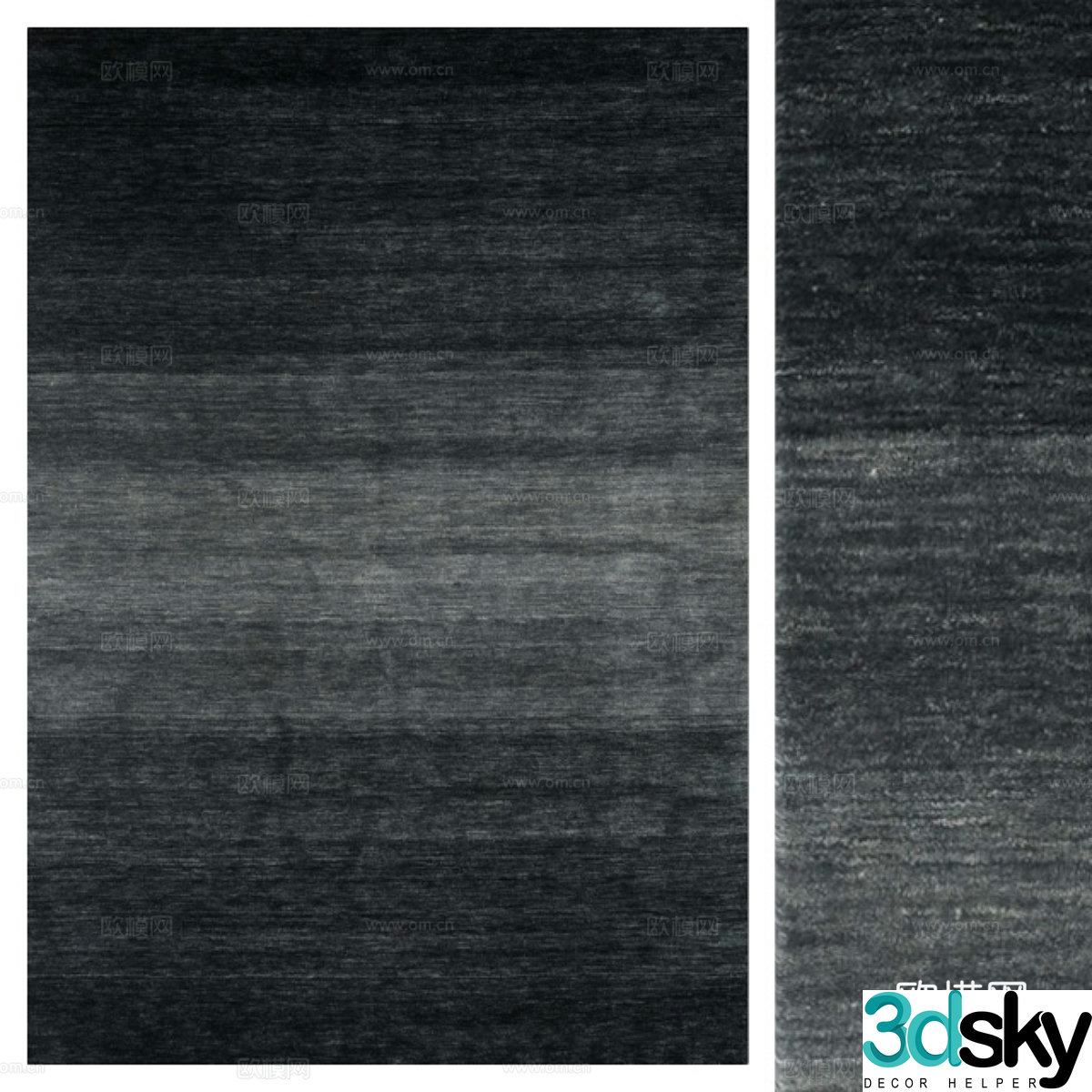 Modern Italian wool fabric carpet 3d model