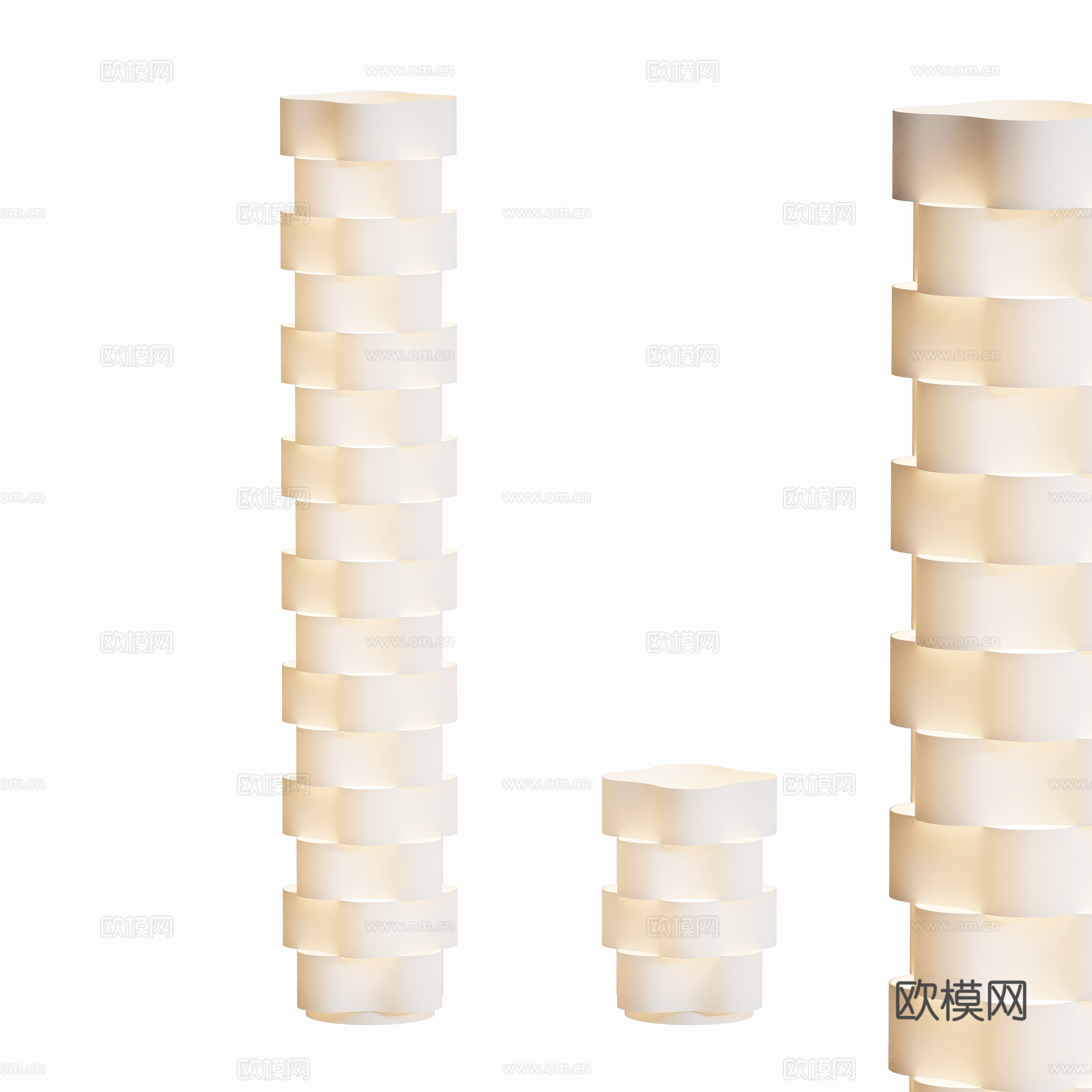 Modern Cream Floor Lamp Table Lamp 3D Model