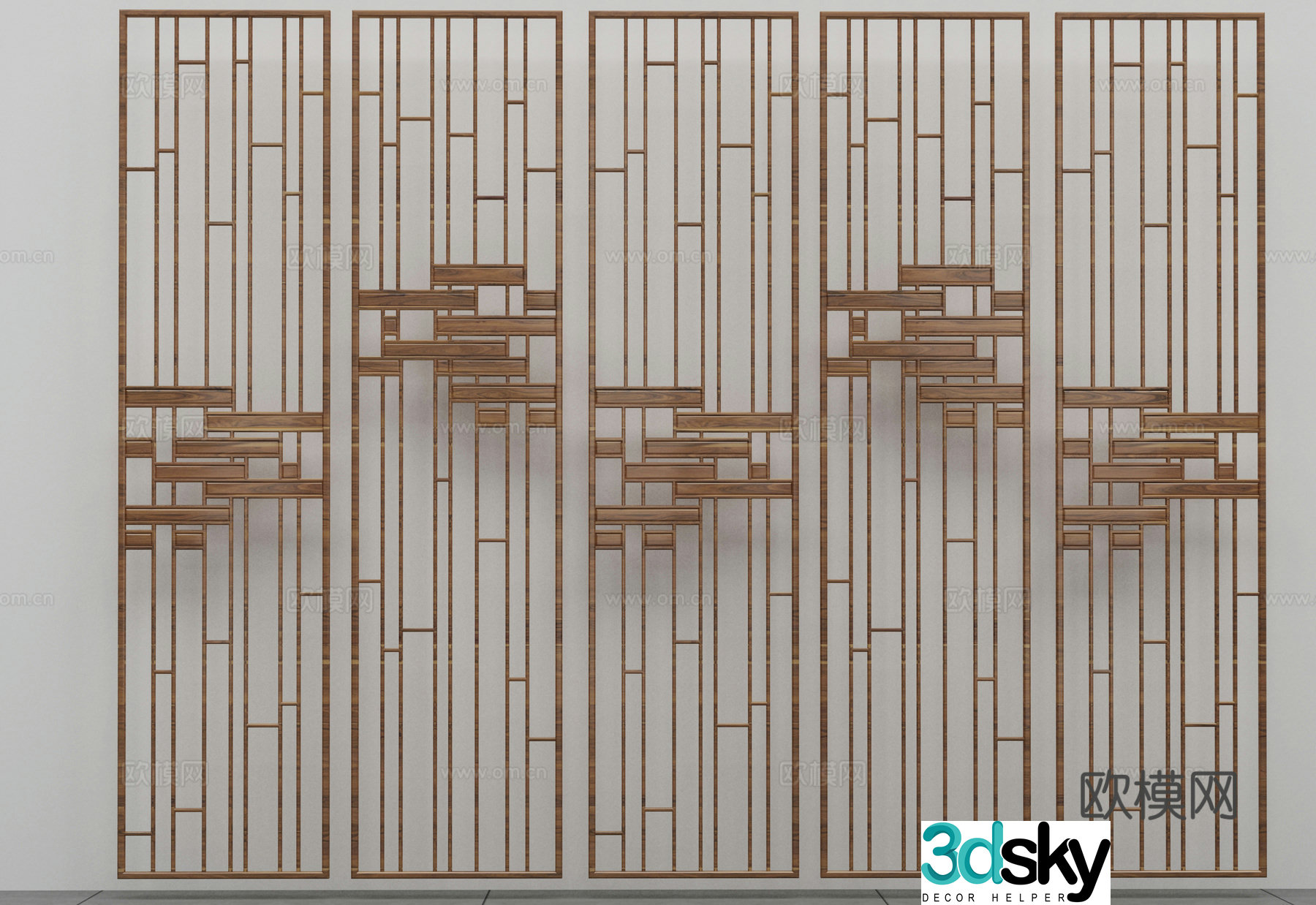 New Chinese style partition Custom partition 3D model