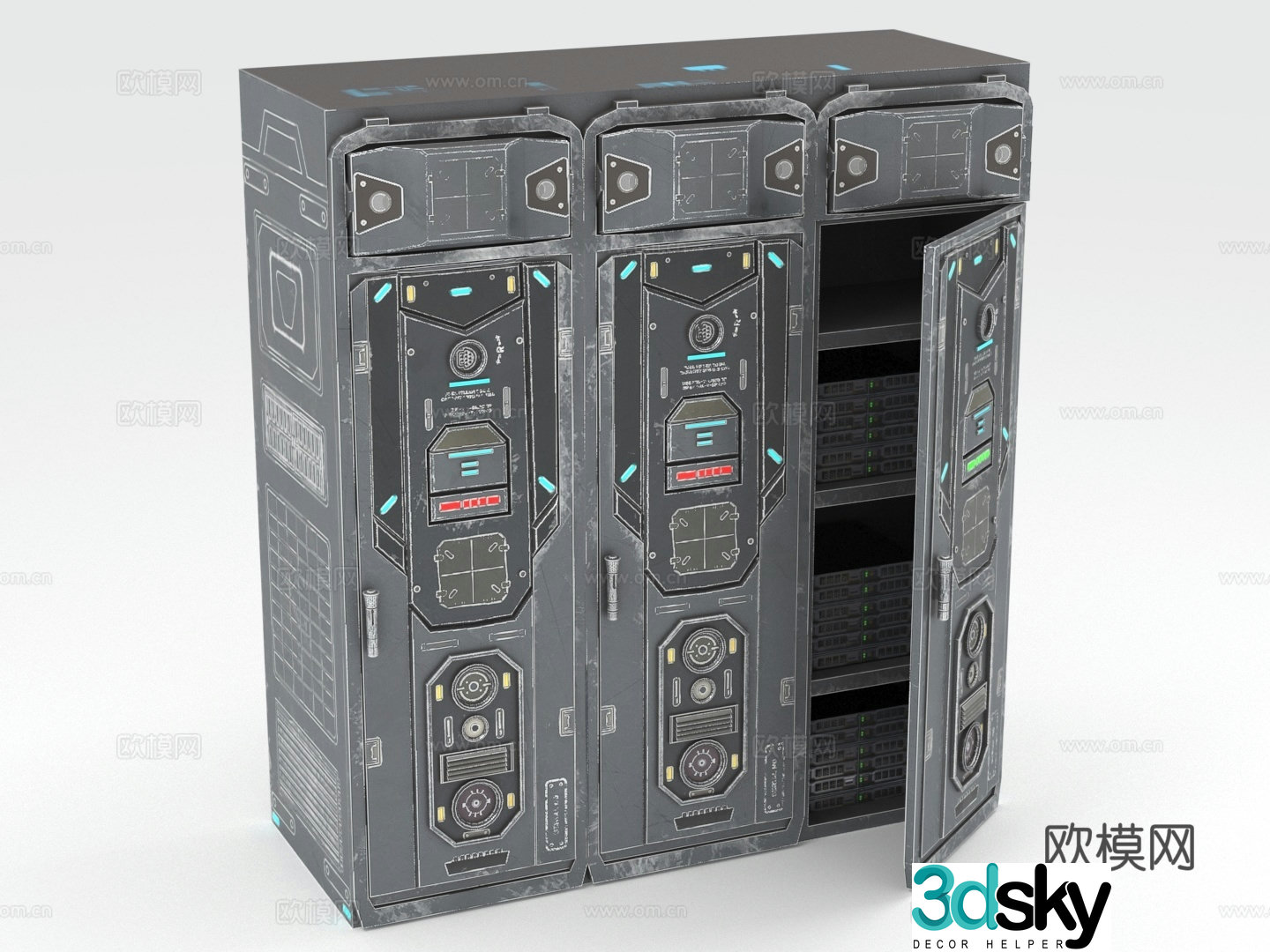 Server cabinet cabinet Data center cabinet Storage cabinet cabinet 3d model