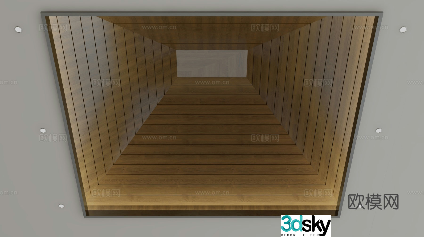 New Chinese style ceiling 3D model