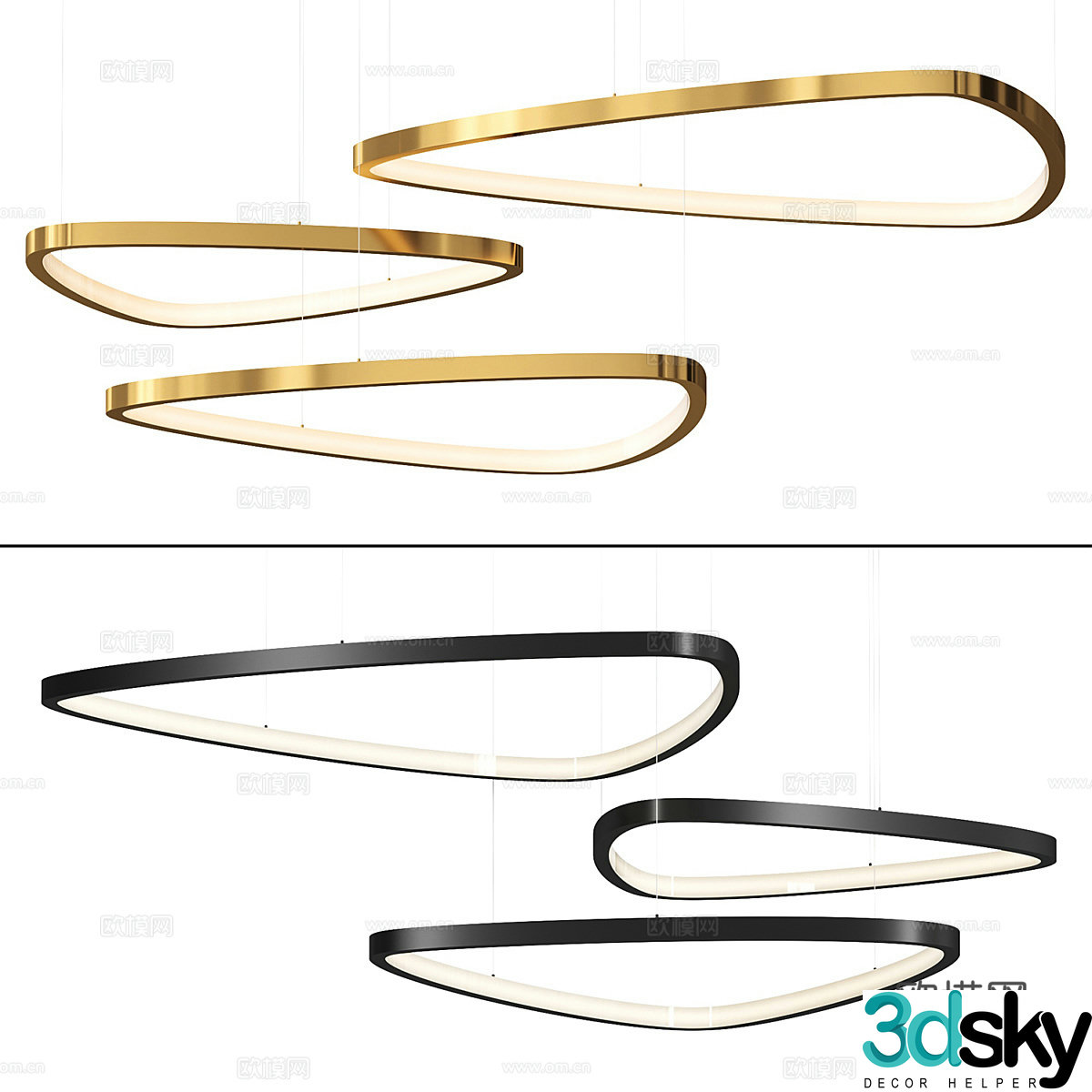 Sofa coffee table combination 3D model