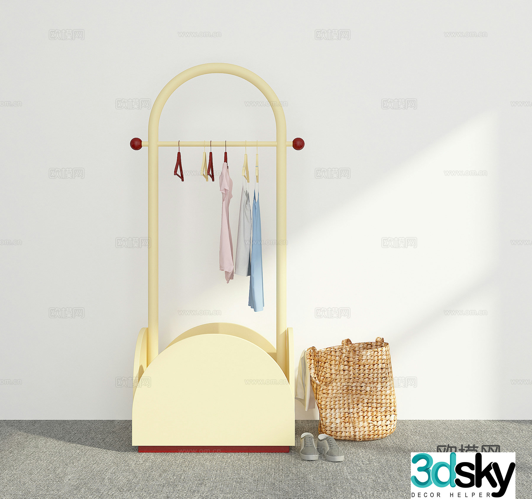 Modern children’s clothes hanger 3d model