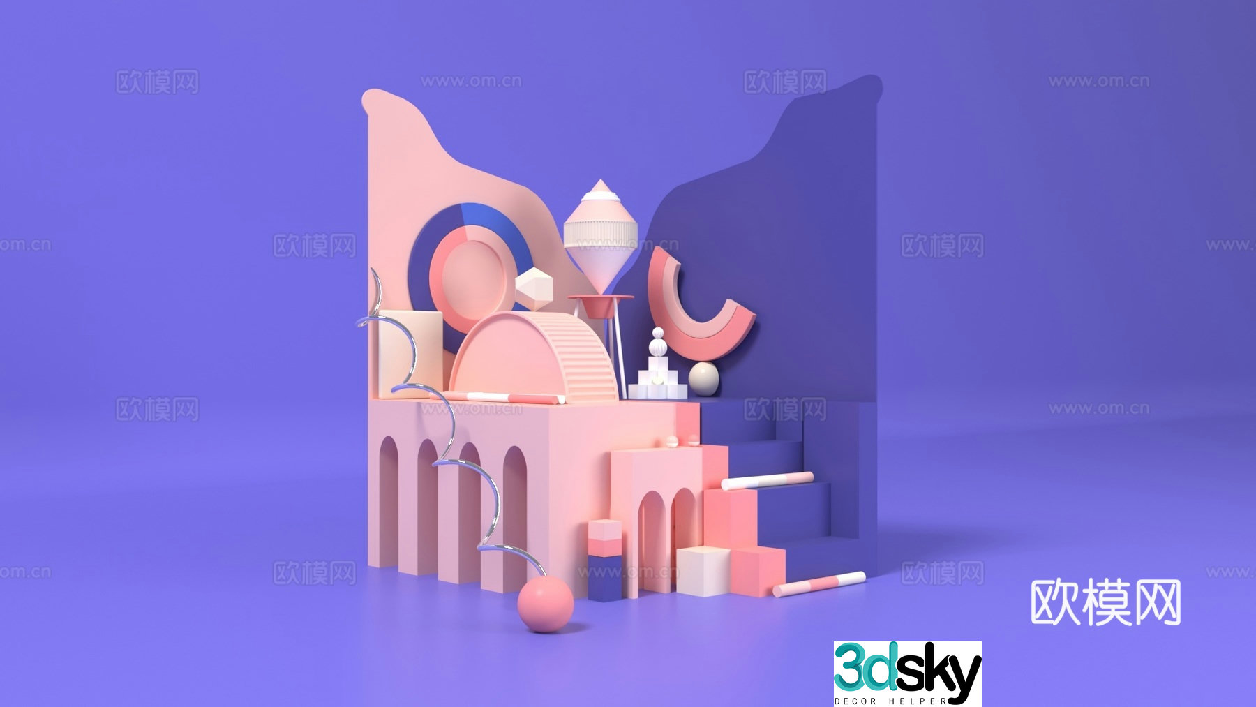 Creative Scene 3D Model