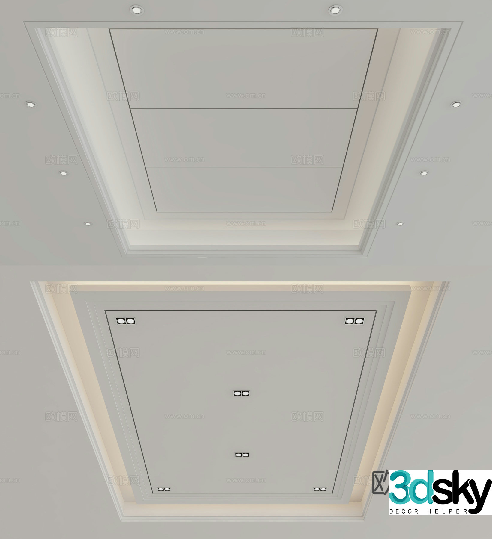 Modern ceiling 3d model