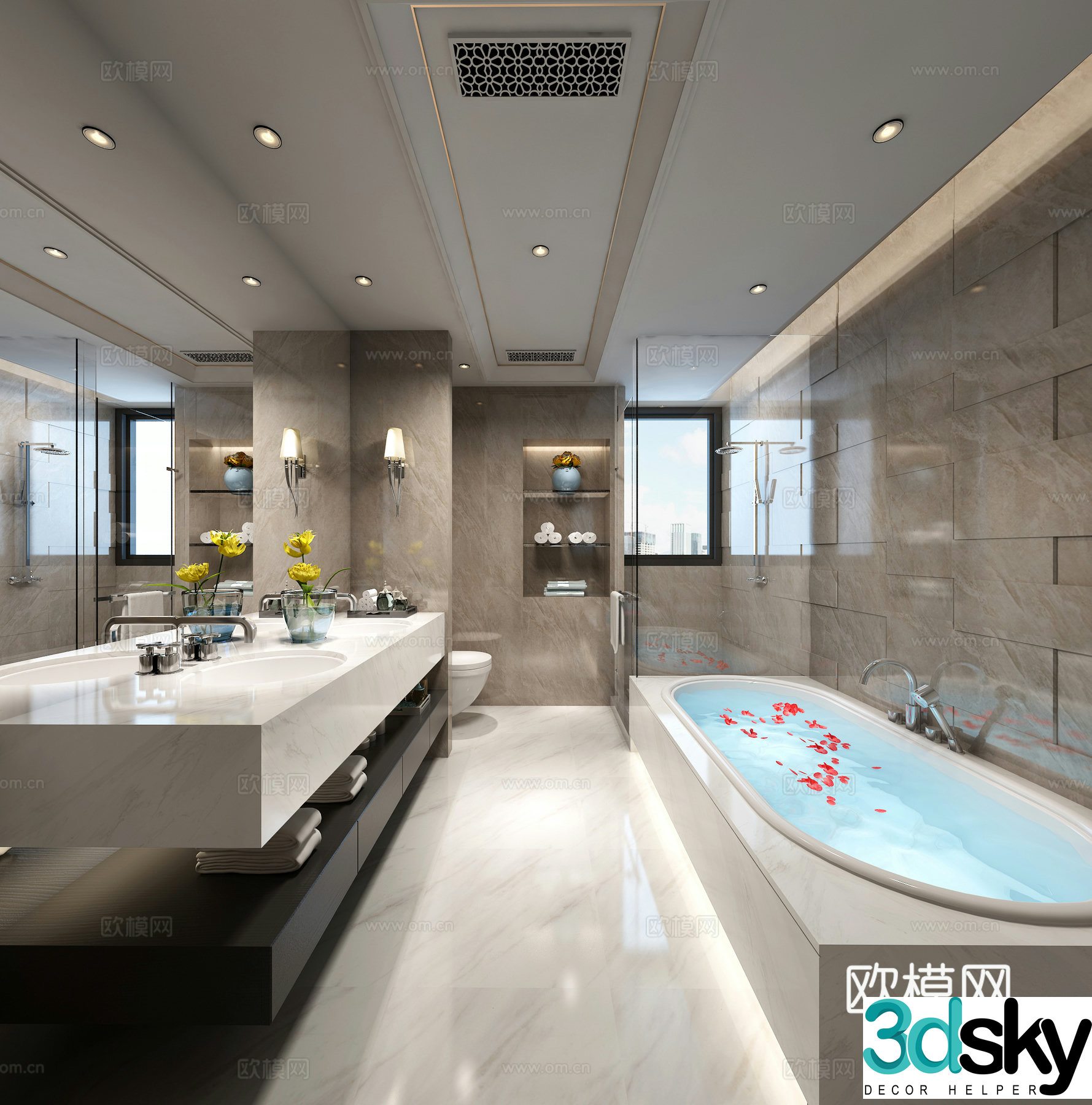 Modern bathroom 3d model