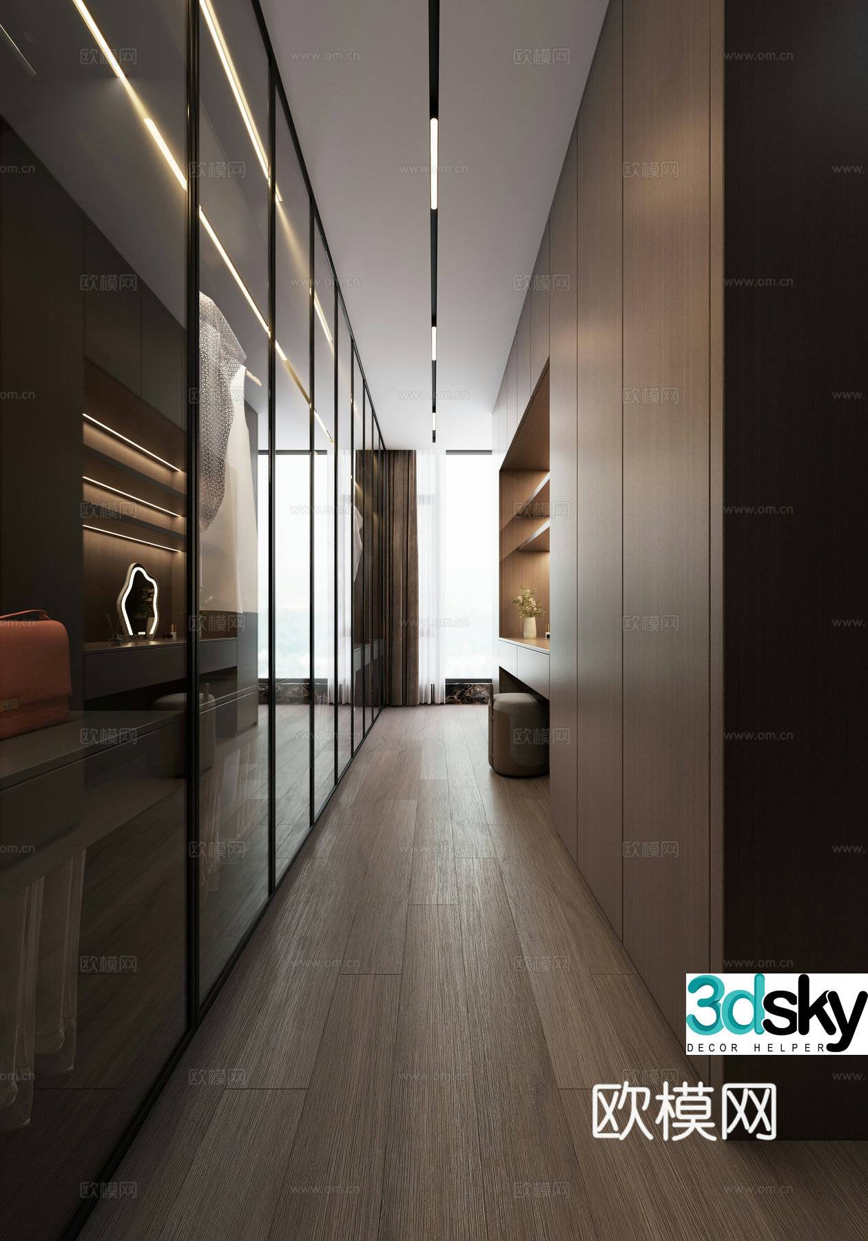 Italian style cloakroom Minimalist cloakroom 3D model