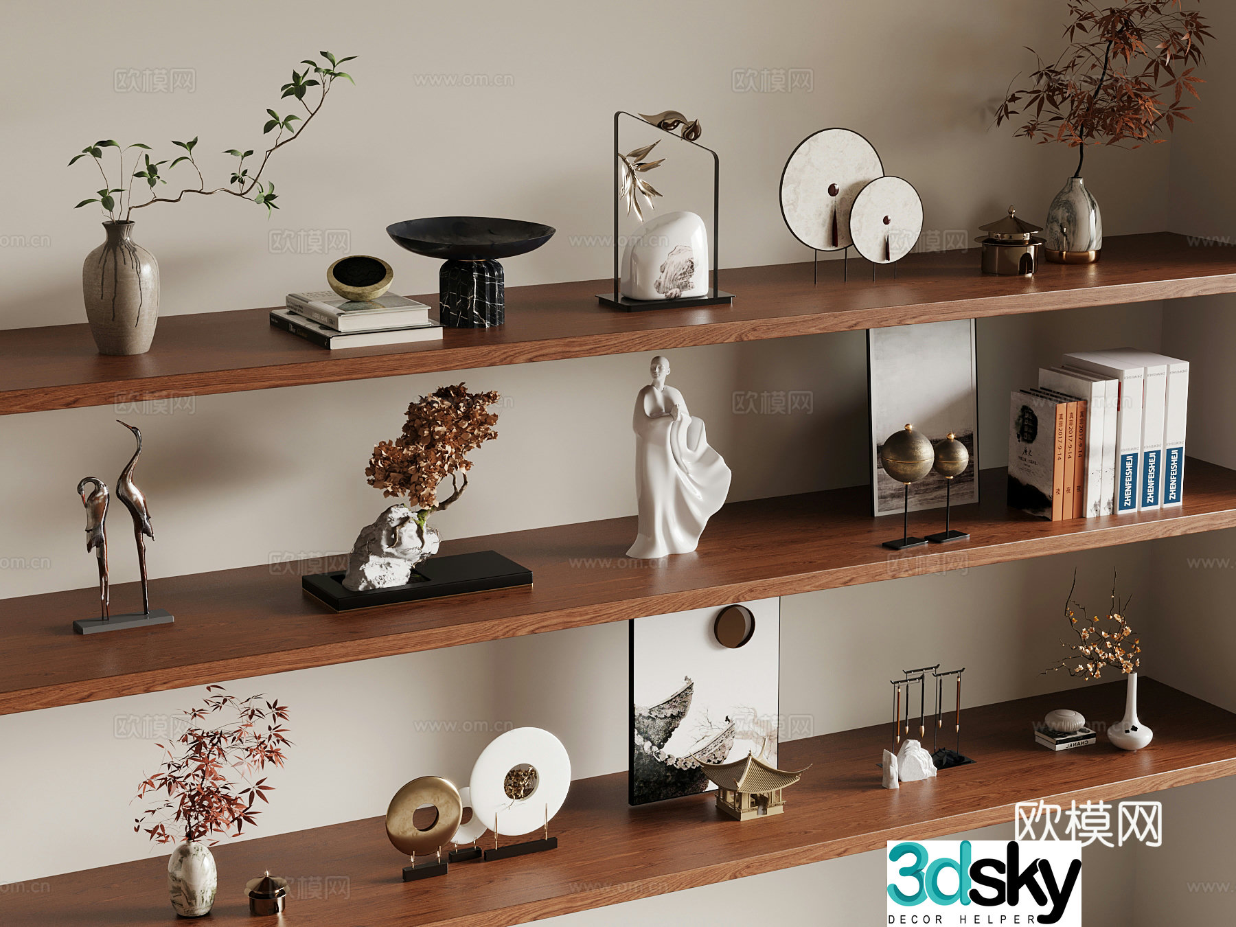 New Chinese style decorative ornaments 3D model