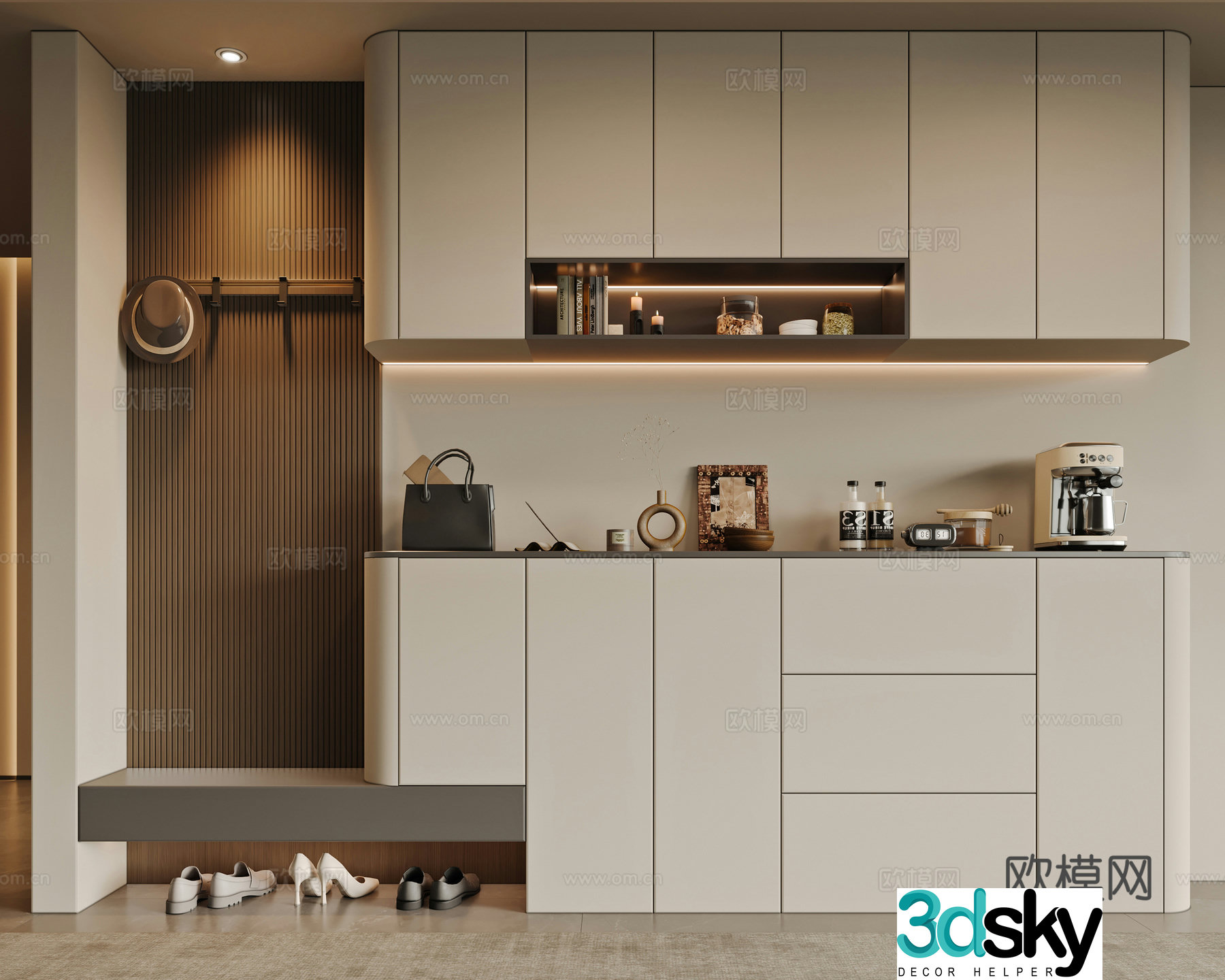 Modern entrance 3D model