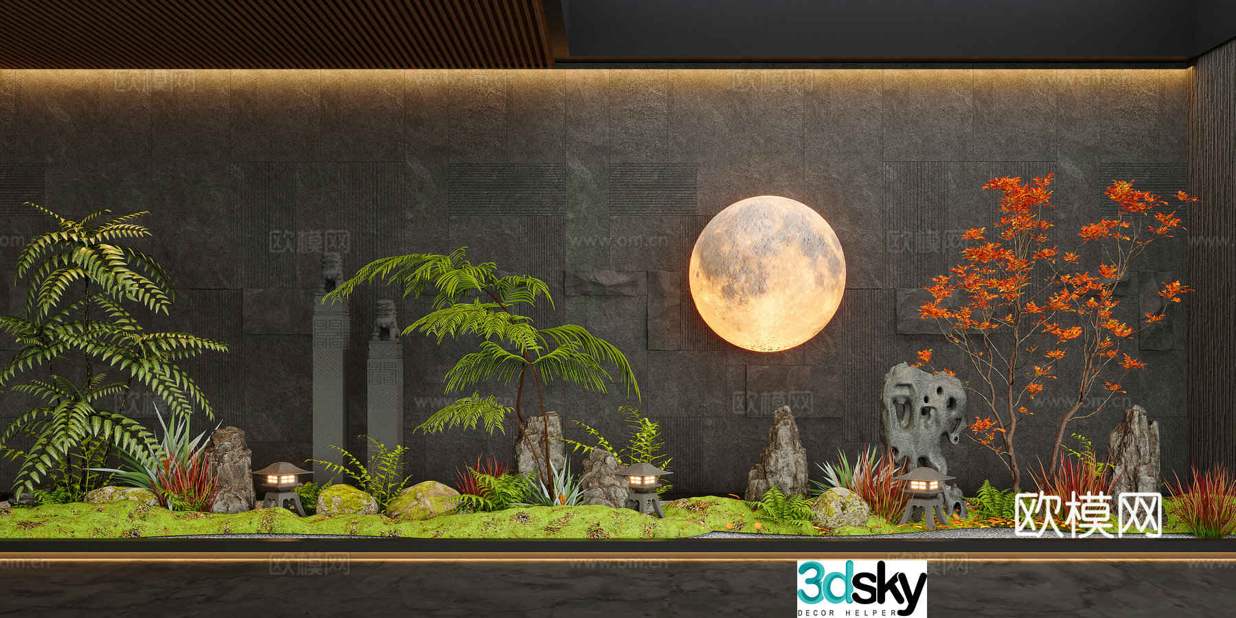 Modern Landscape 3d Model
