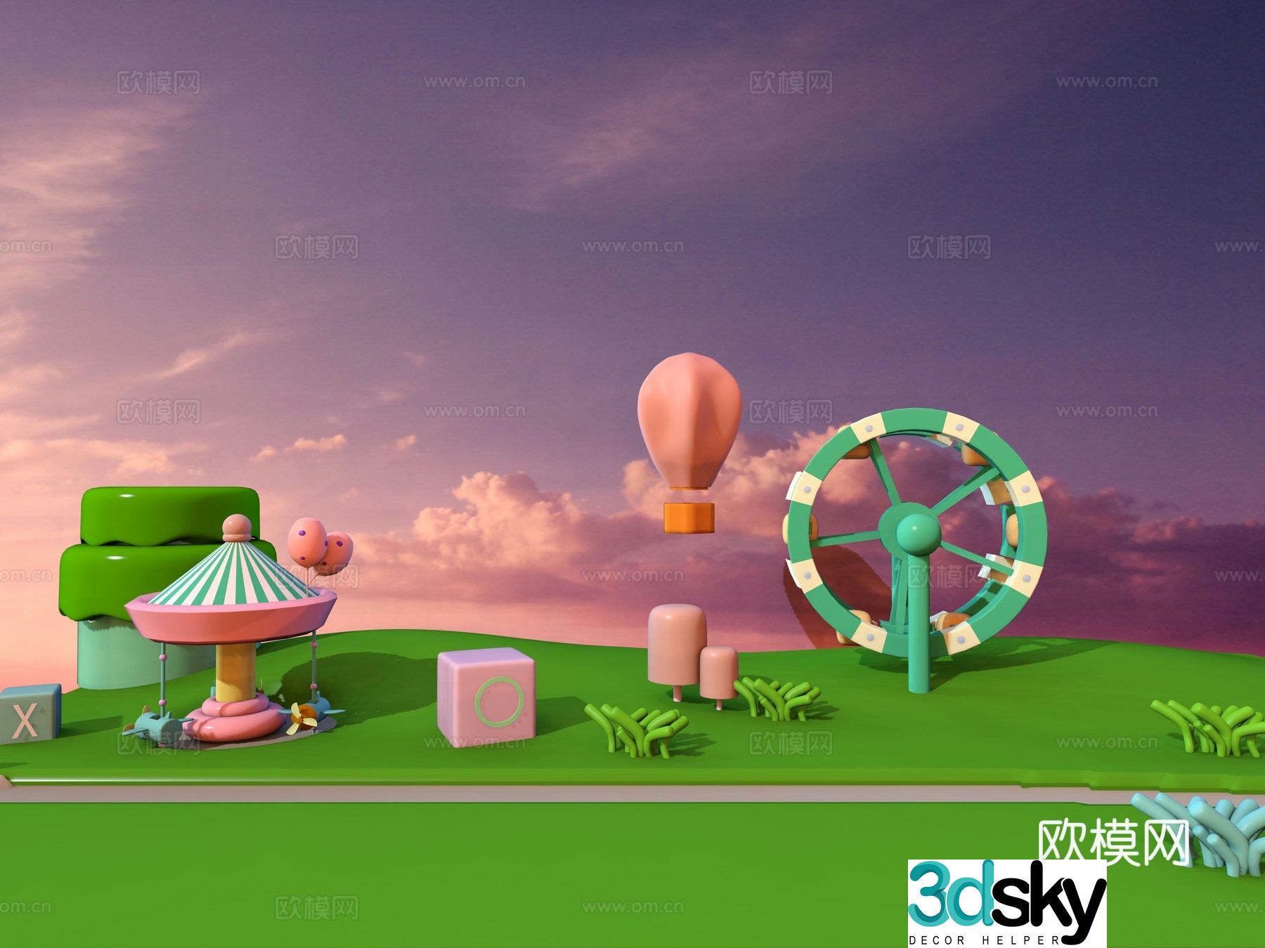 Creative Scene 3D Model