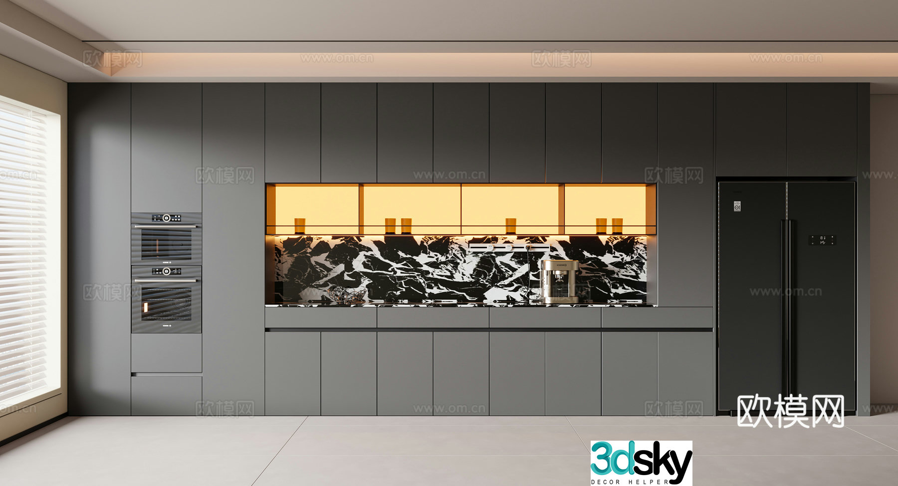 Modern Italian wine cabinet sideboard 3D model