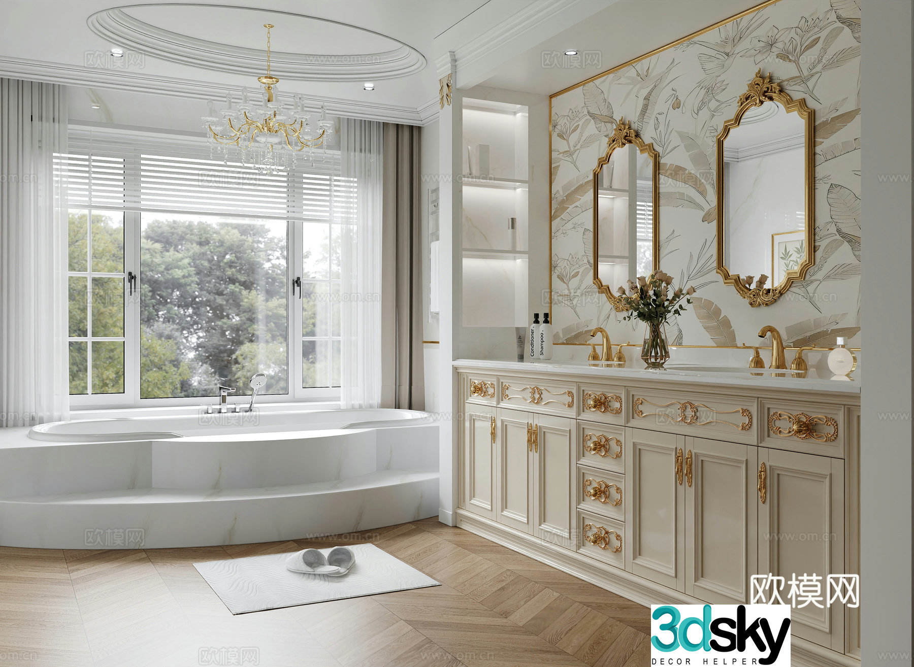 French bathroom 3d model