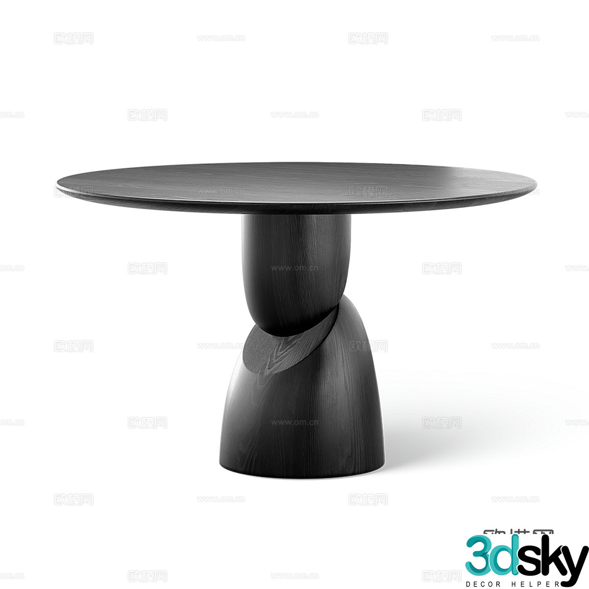 Modern simple coffee table coffee table simple coffee table black wood grain tea table 3D model
