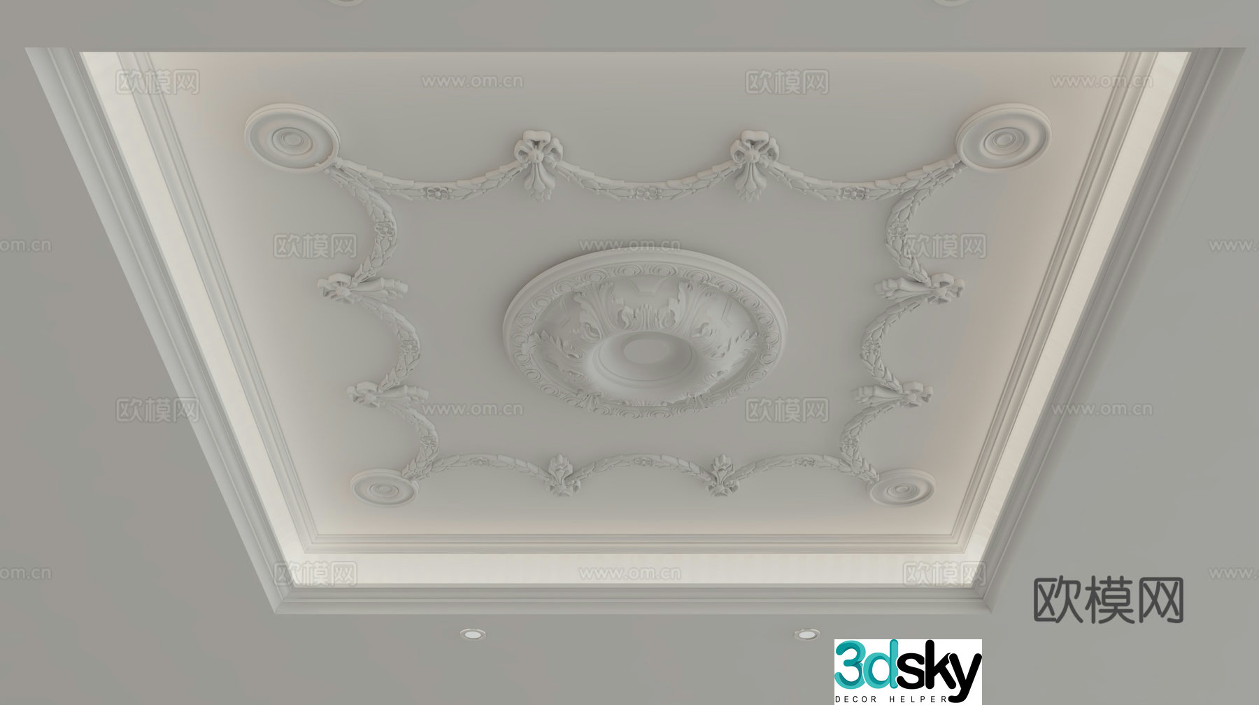 European style ceiling 3D model