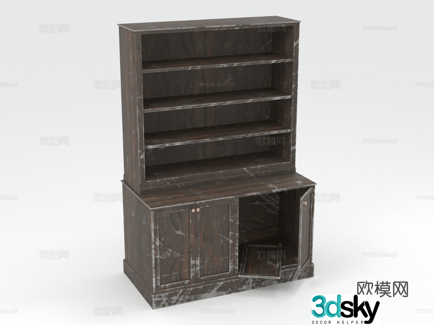 Wooden cabinet Storage cabinet Locker Bookcase Display cabinet Cabinet 3D model
