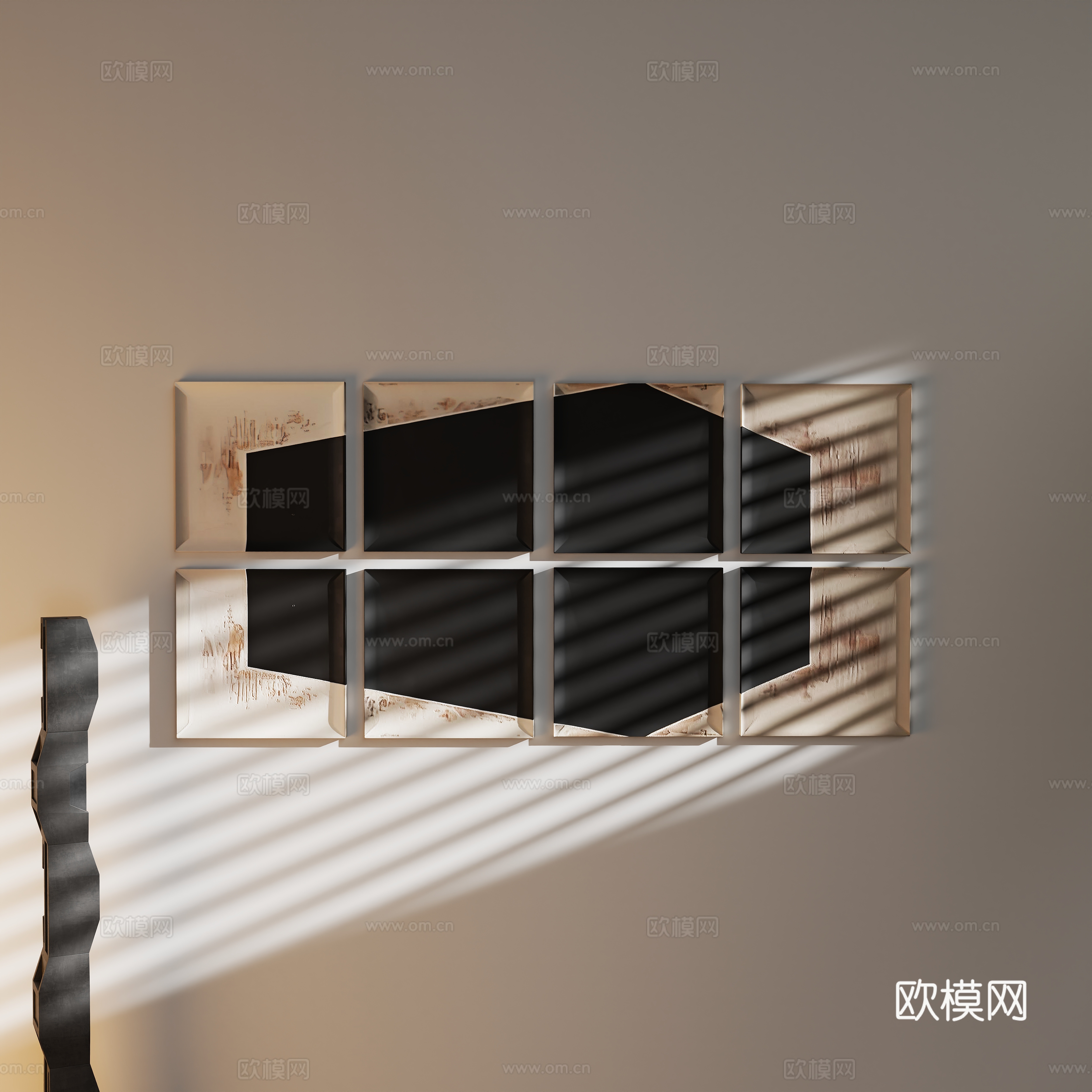 Modern combination decorative painting 3d model