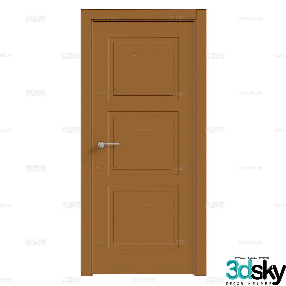 Modern minimalist room door Door Simple door Entrance door Single door 3D model