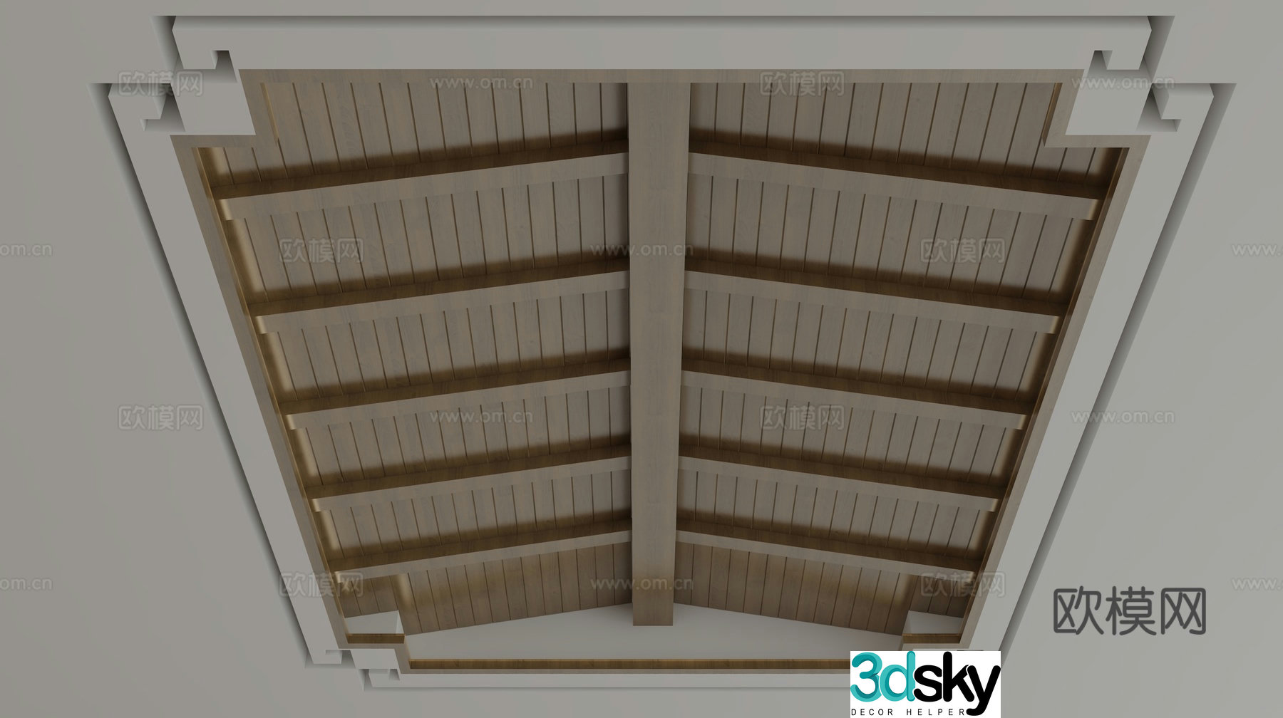 New Chinese style ceiling 3D model