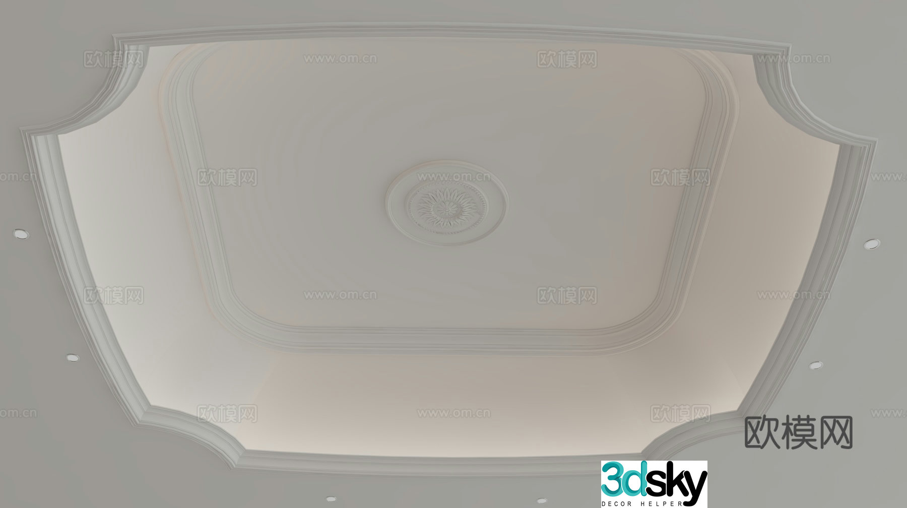 European style ceiling 3D model