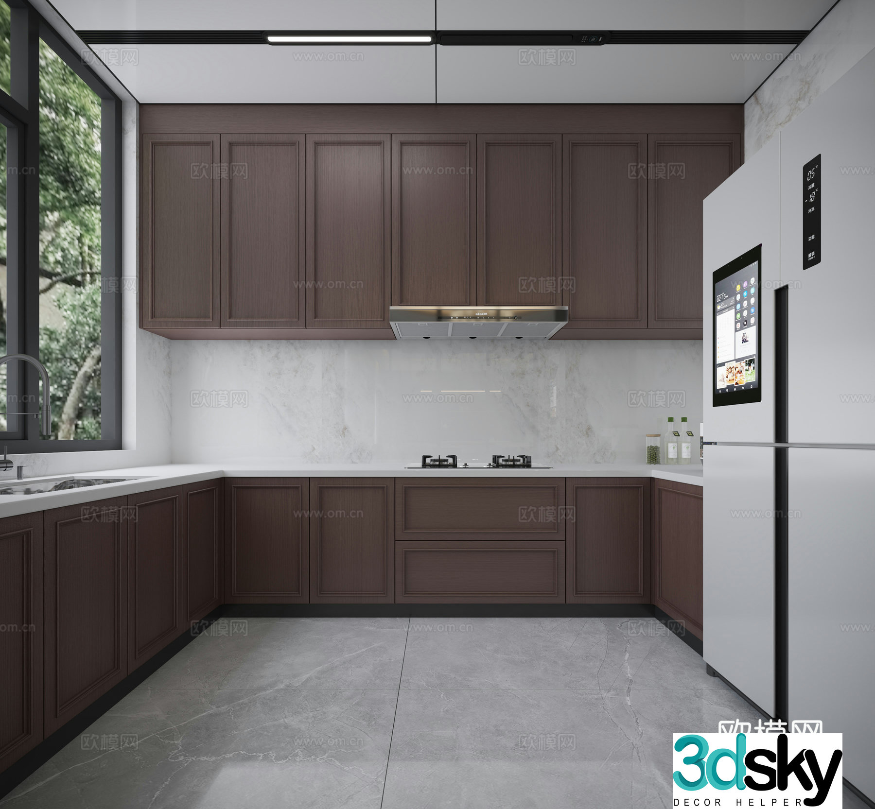 New Chinese style kitchen kitchen appliances 3D model