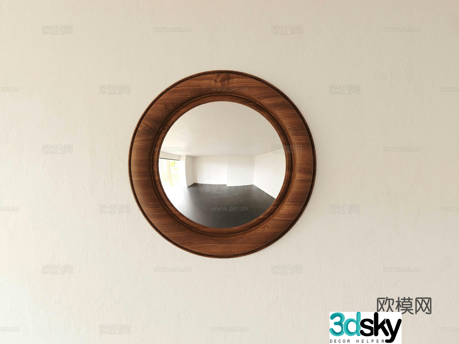 Mirror wall pendant 3D model