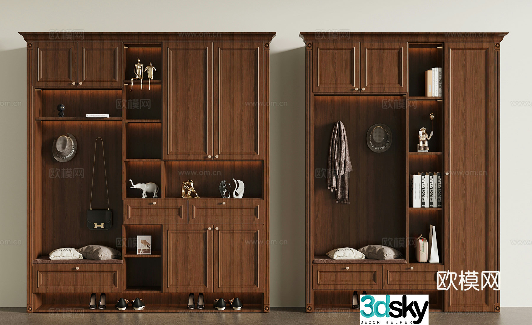 Wardrobe American wardrobe 3d model