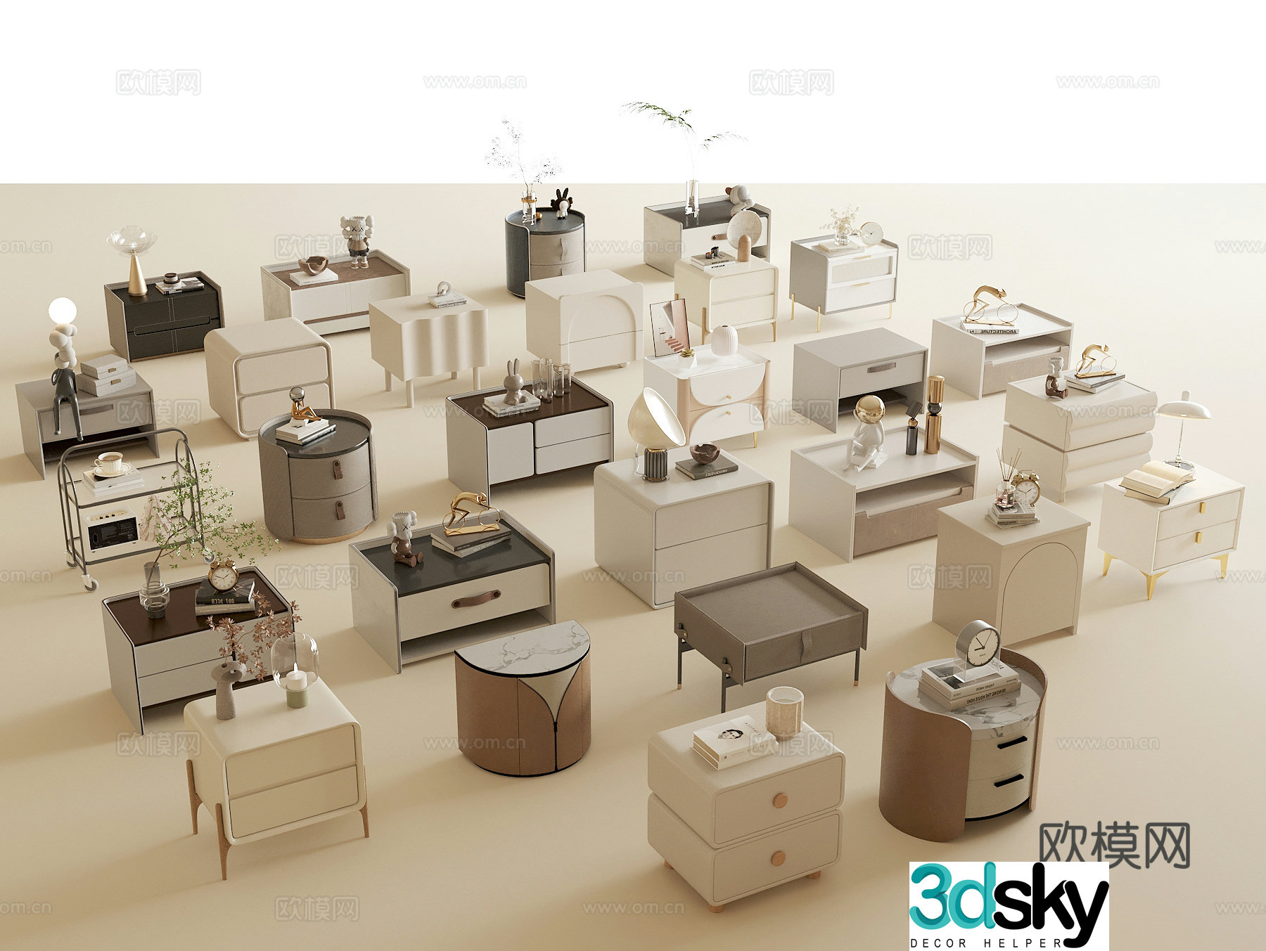 Modern bedside table bedside table sofa cabinet cabinet decorative cabinet 3d model